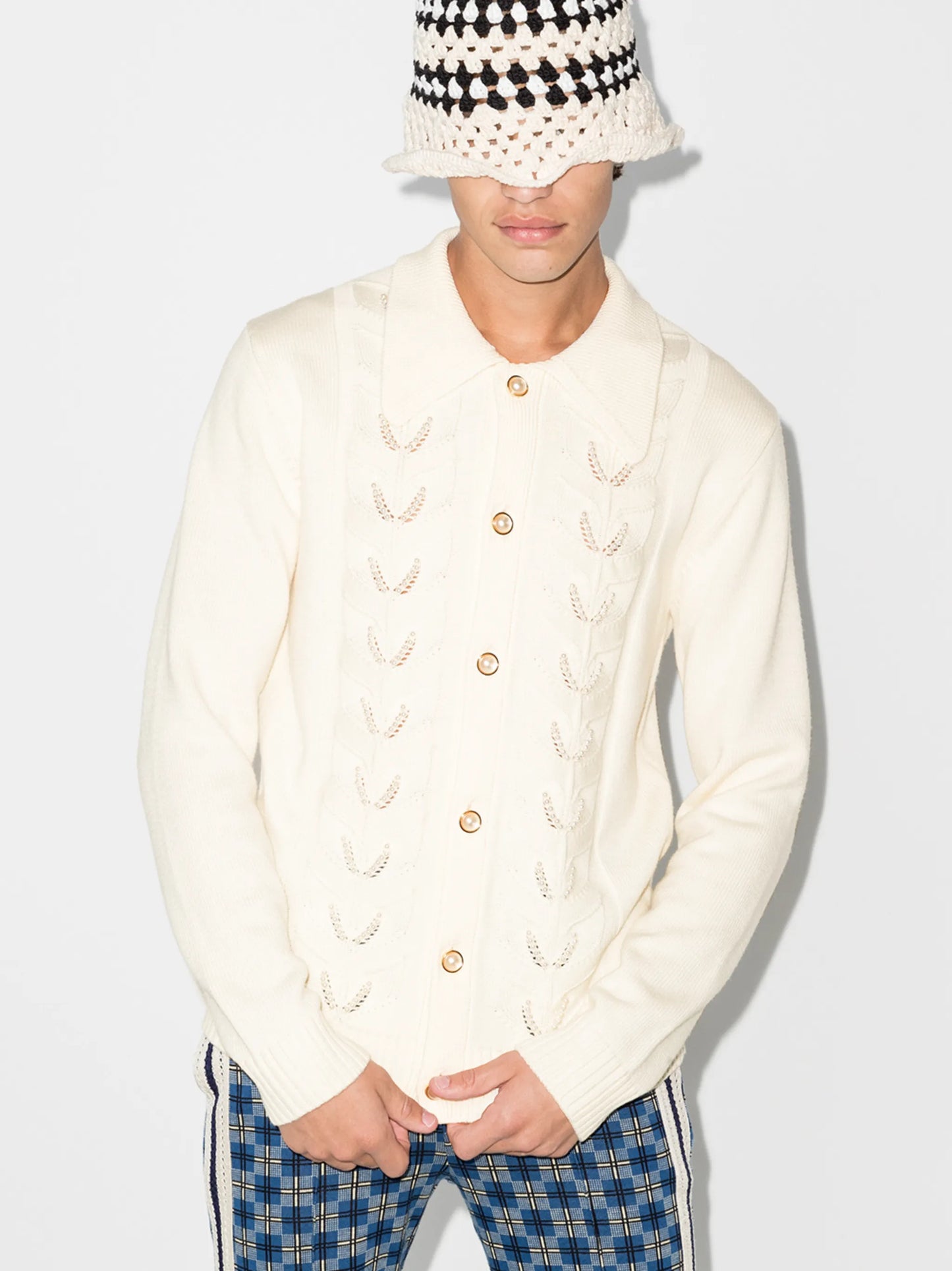 pearl leaf merino cardigan