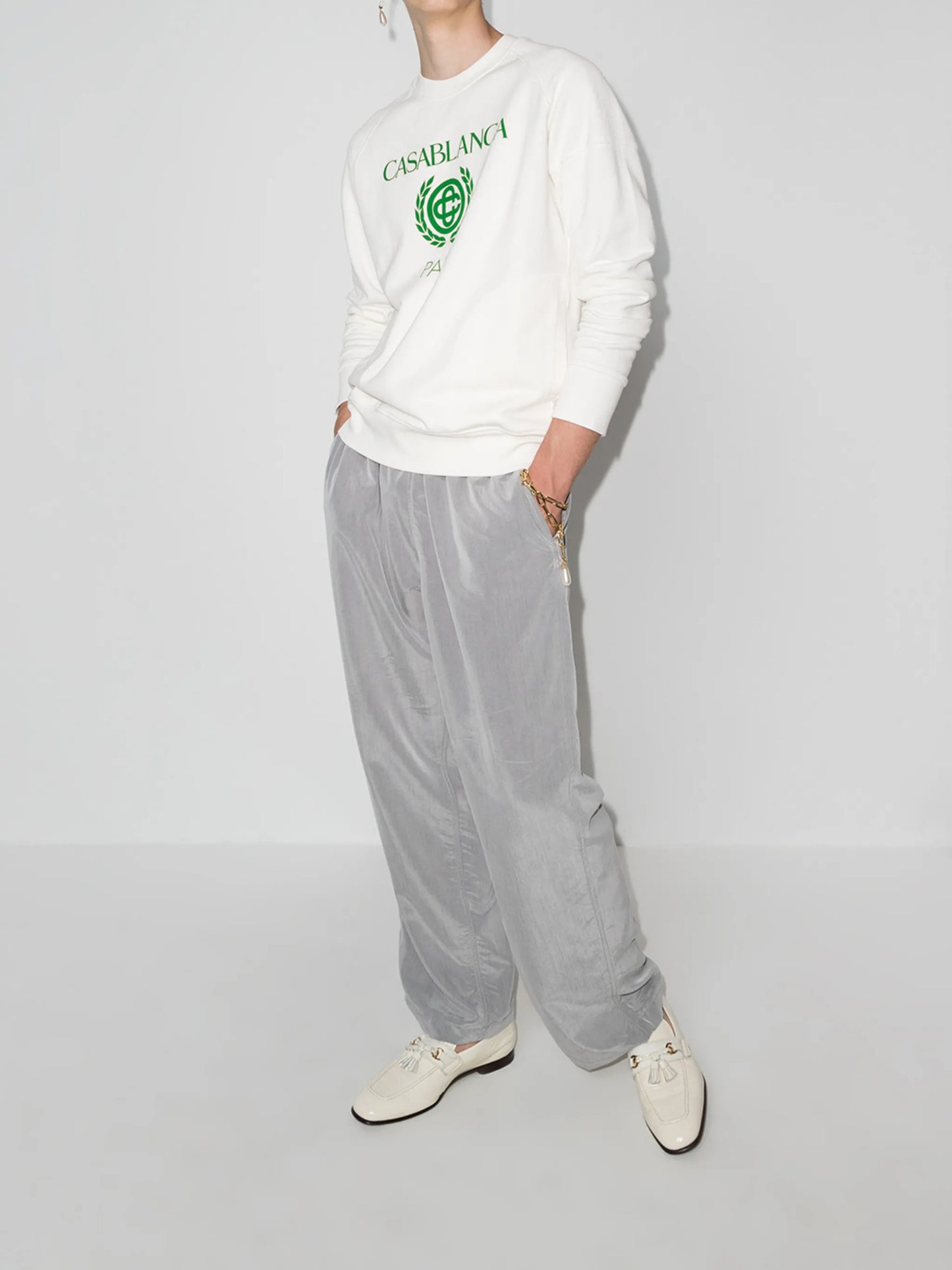 reverse loopback logo-print sweatshirt