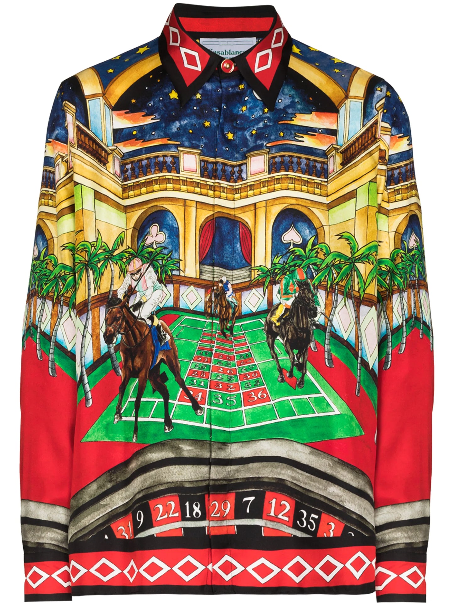 Les Chevaux print shirt