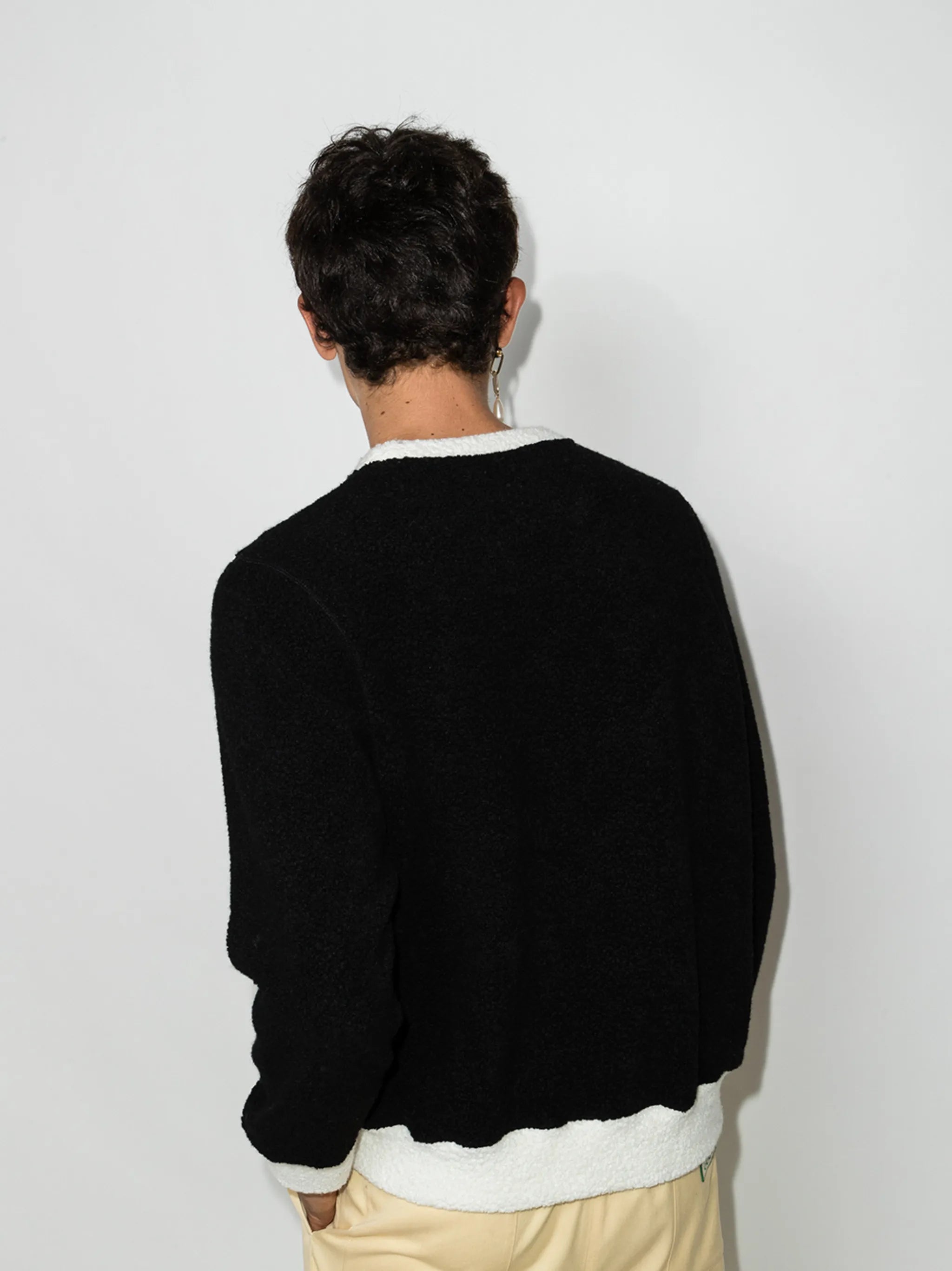 embroidered logo terry cloth sweatshirt