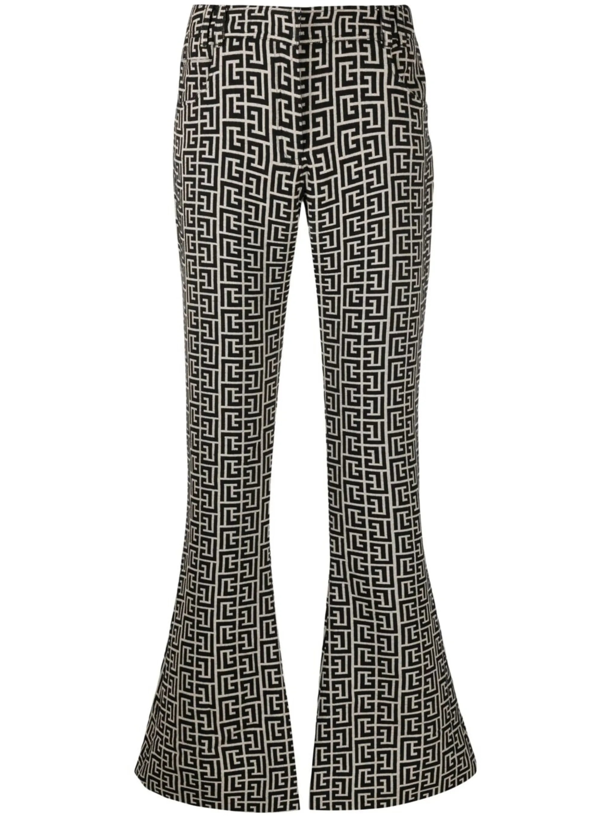 low-rise monogram bootcut trousers