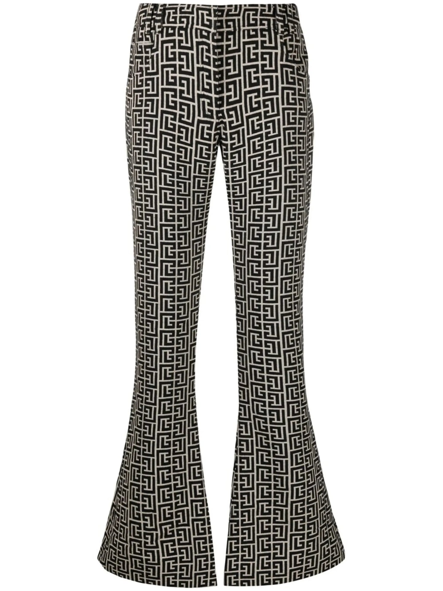 low-rise monogram bootcut trousers