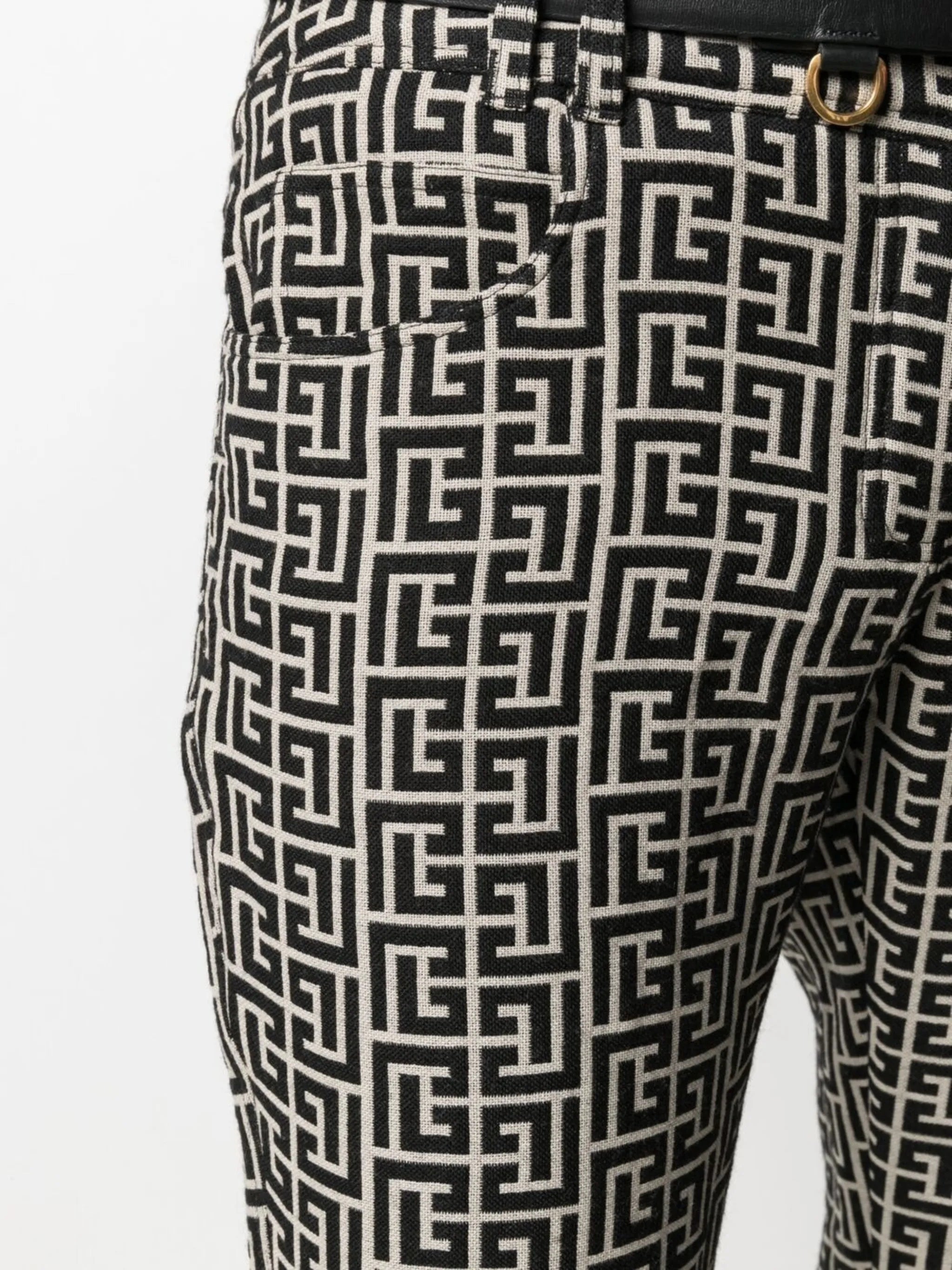 low-rise monogram bootcut trousers