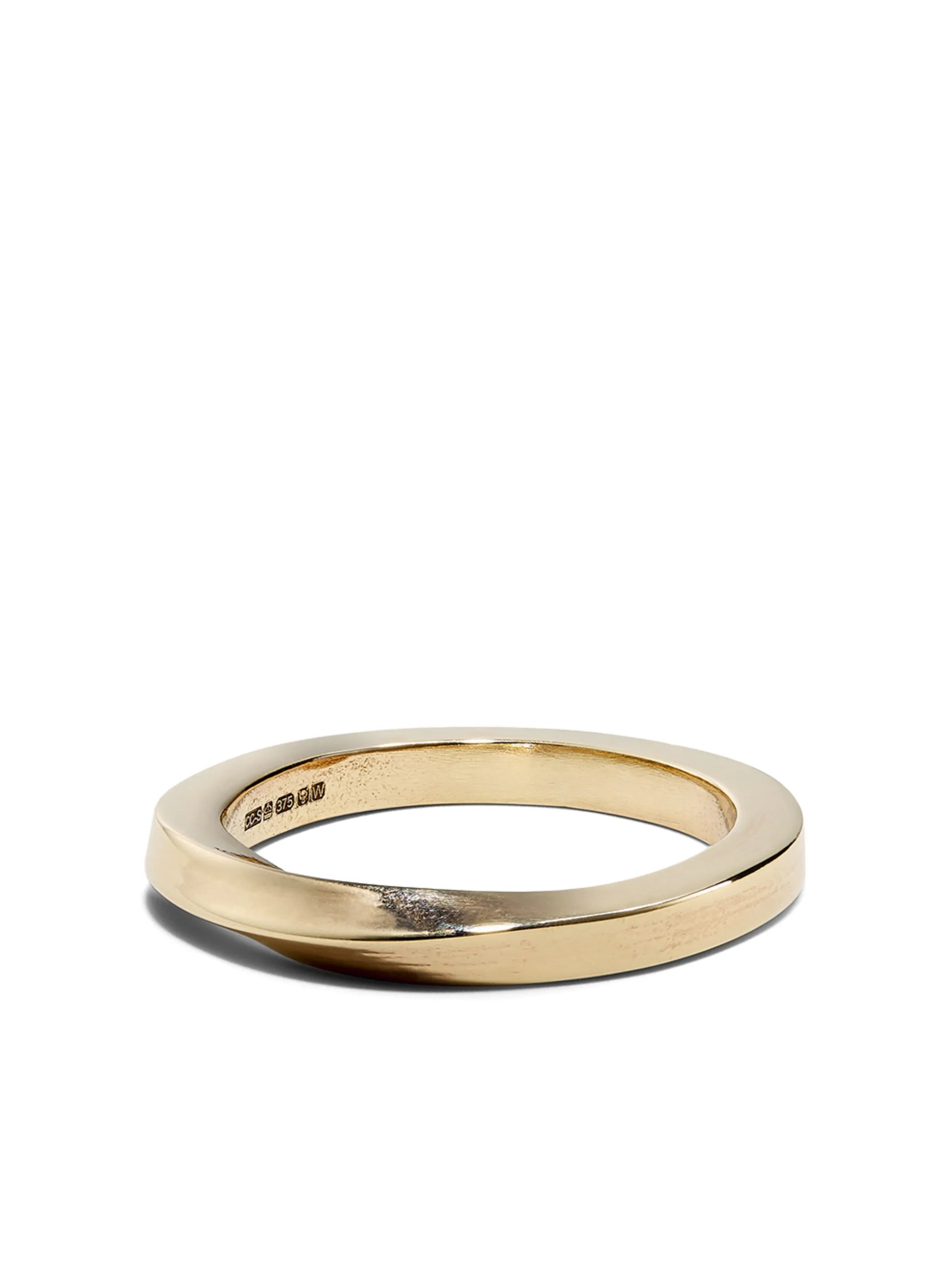 9kt yellow gold twist ring