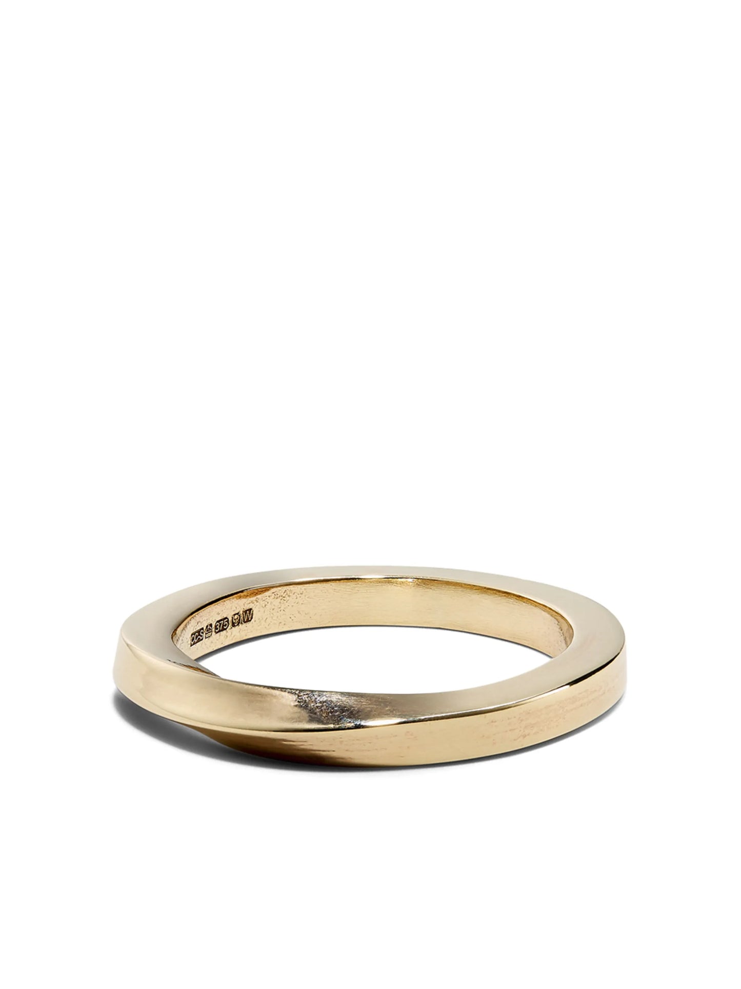 9kt yellow gold twist ring