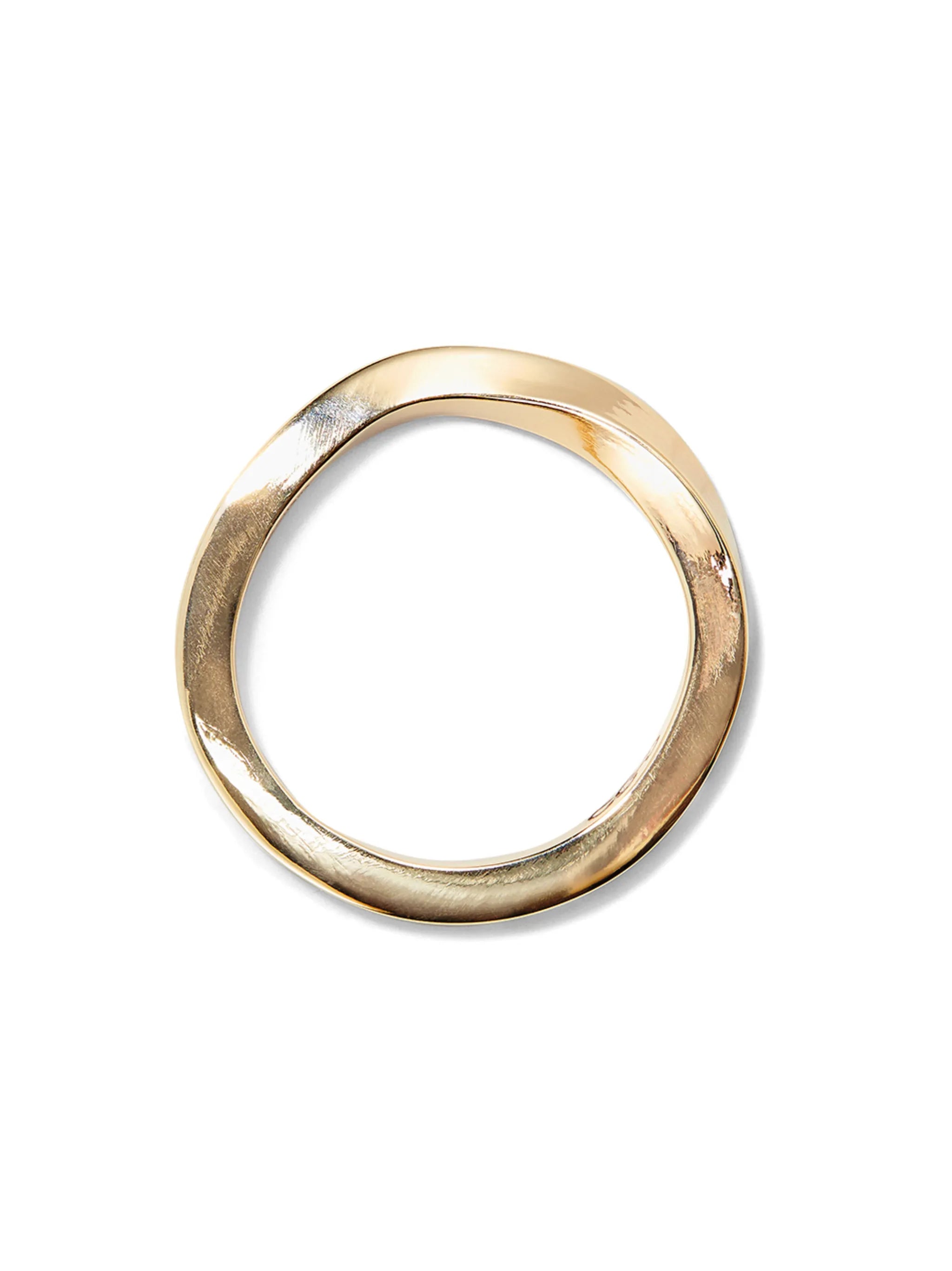 9kt yellow gold twist ring