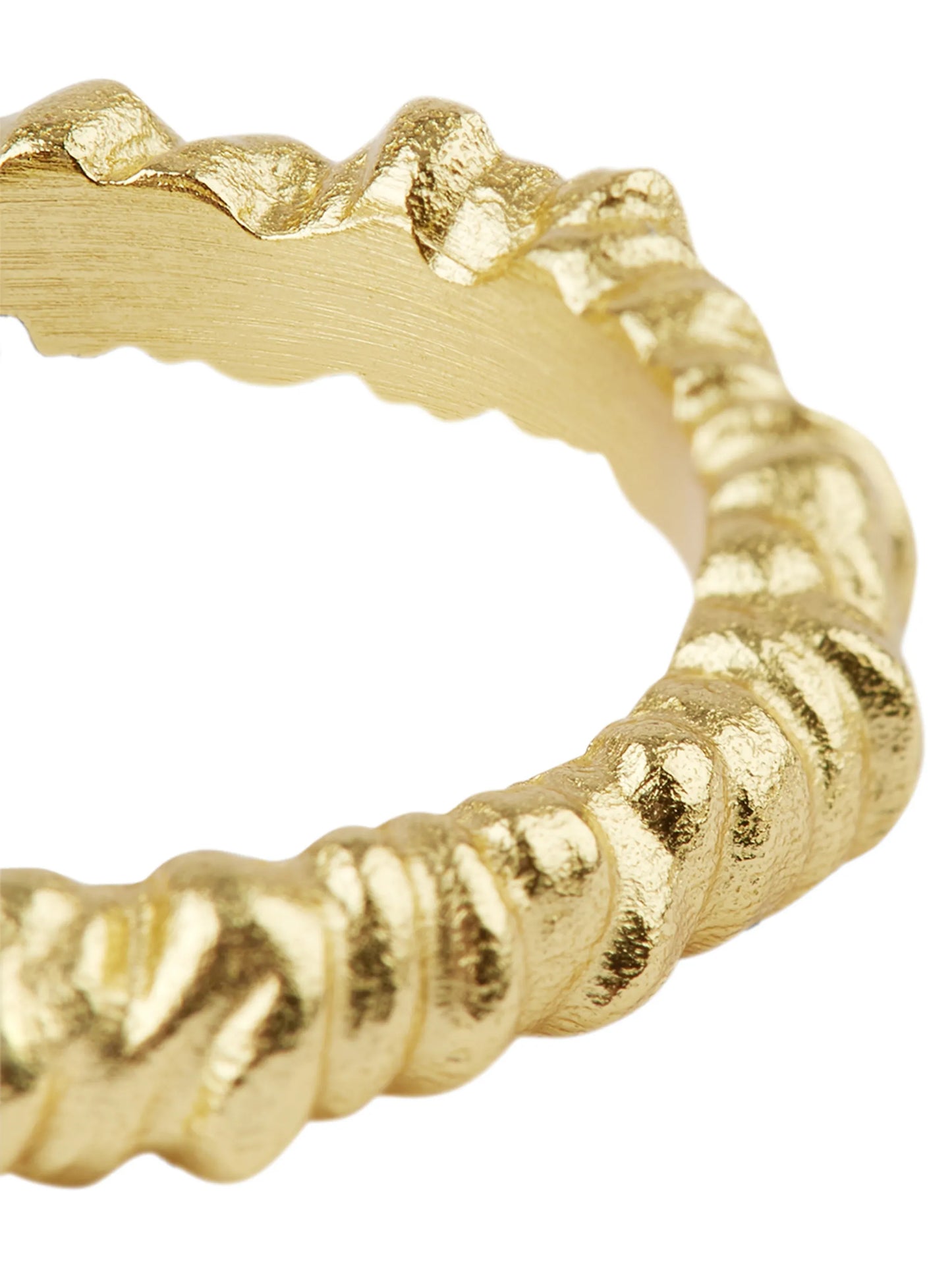 Seaweed hammered-effect ring