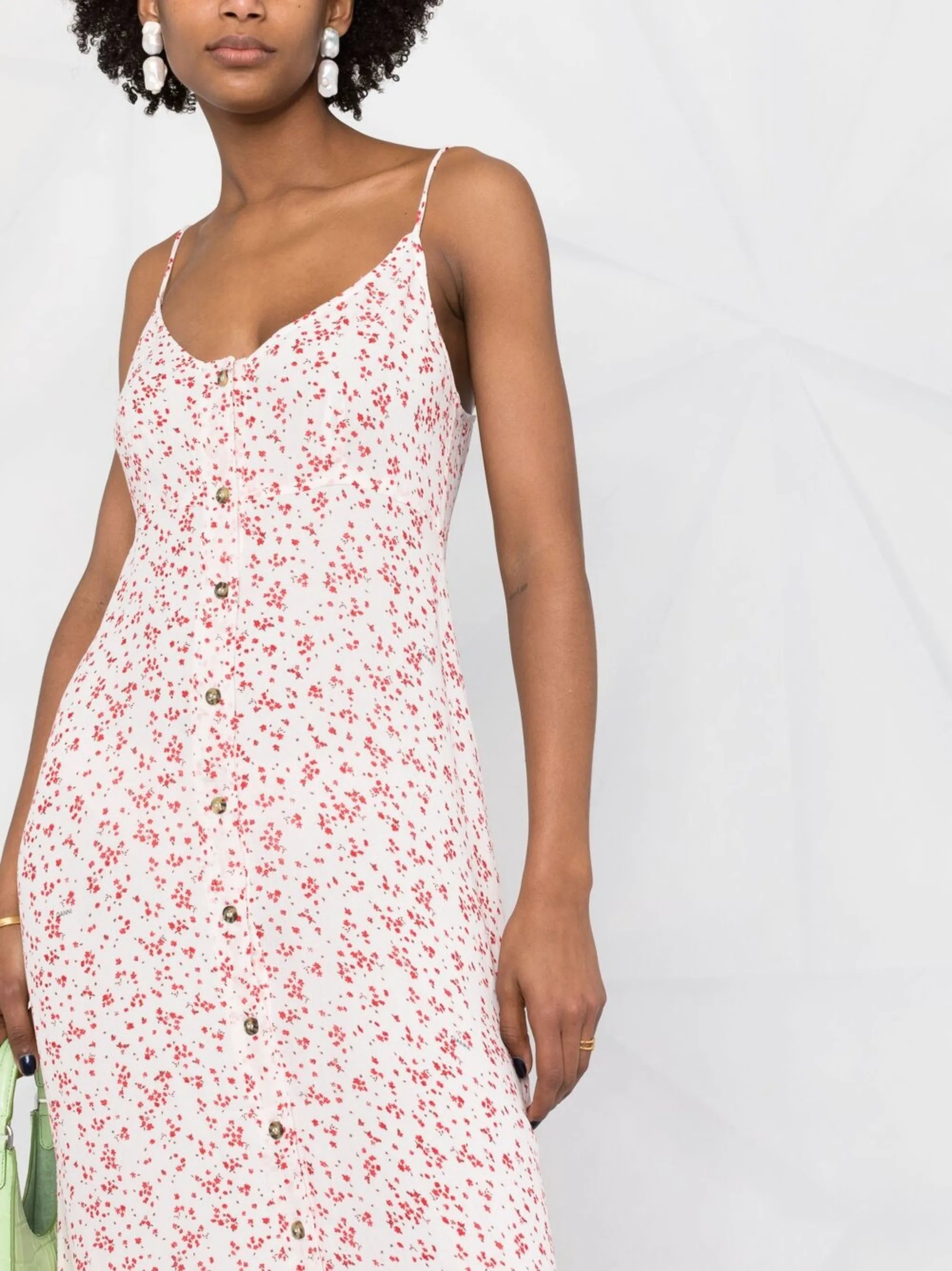 floral print georgette strap dress