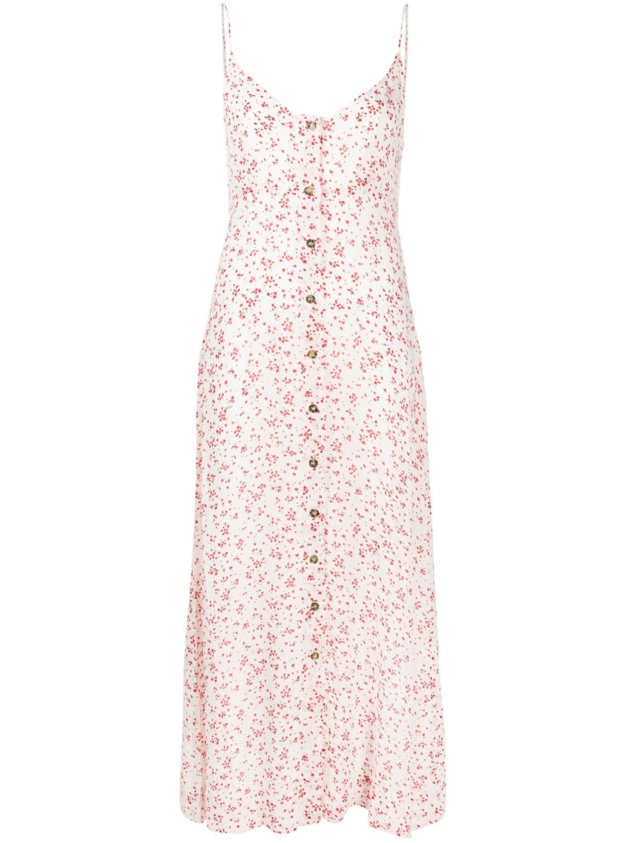 floral print georgette strap dress