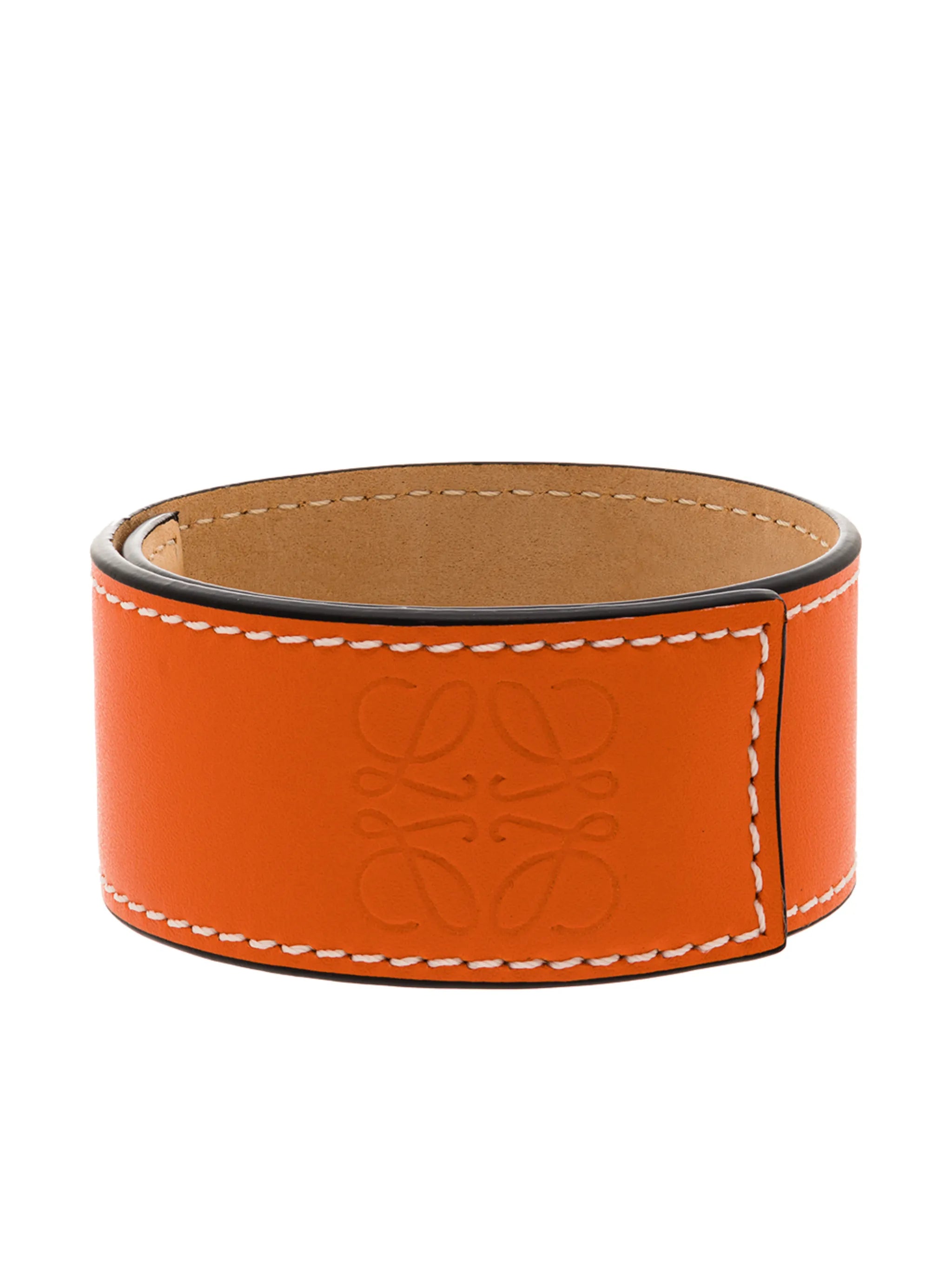 Anagram leather wrap bracelet