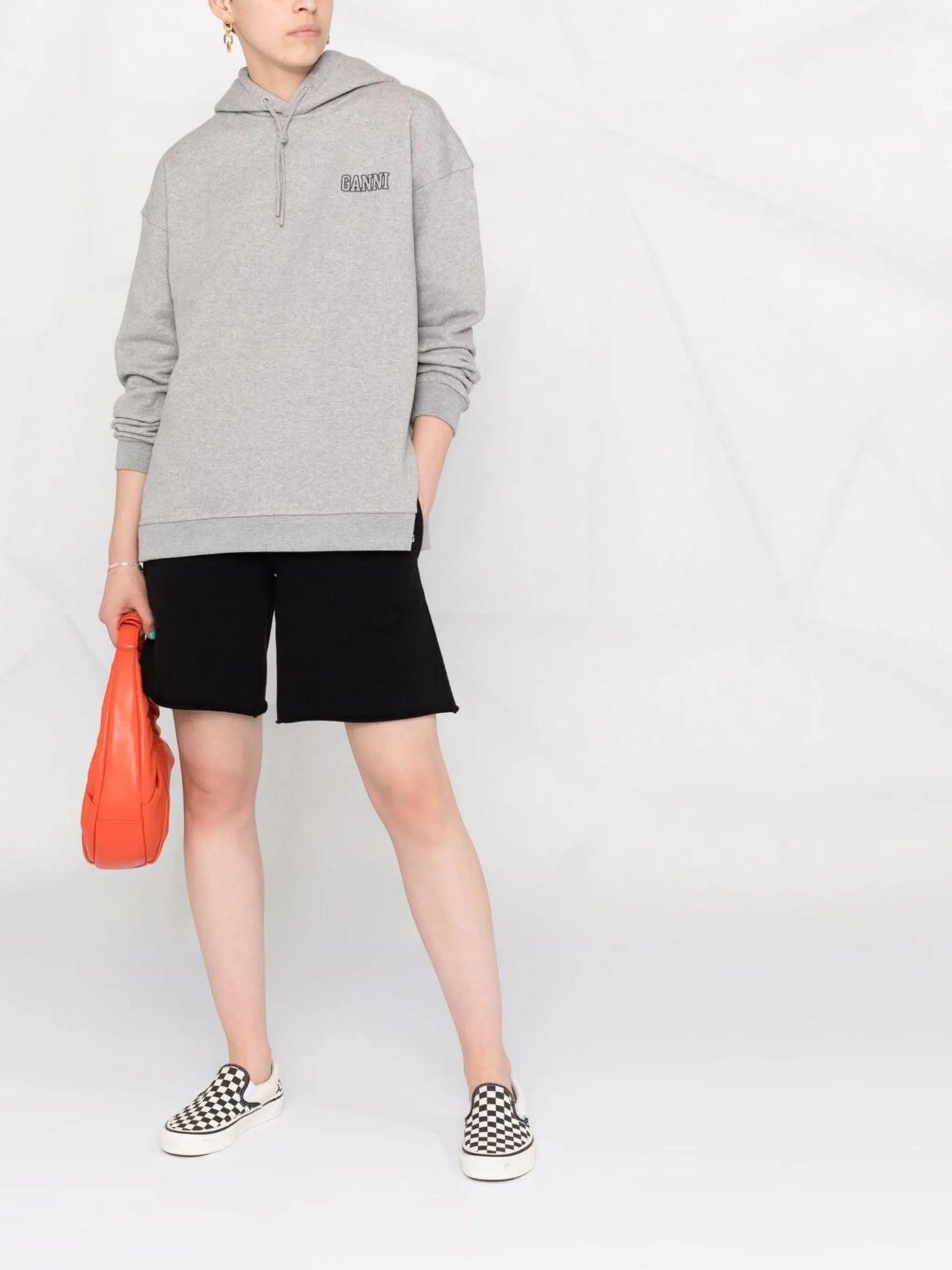 embroidered logo hoodie