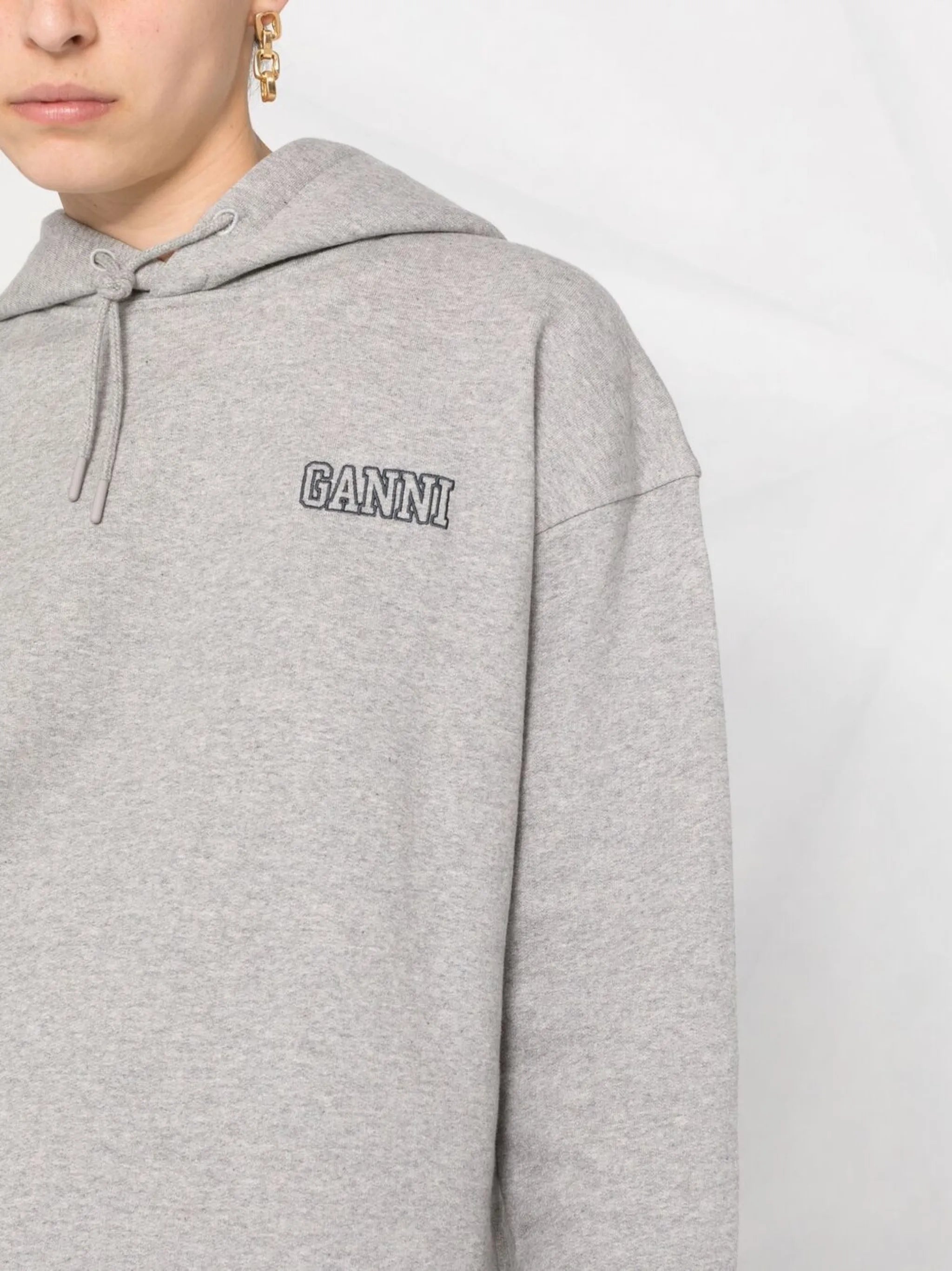 embroidered logo hoodie