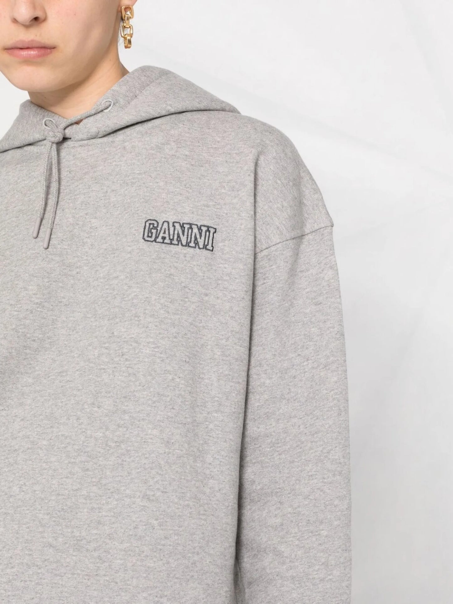 embroidered logo hoodie