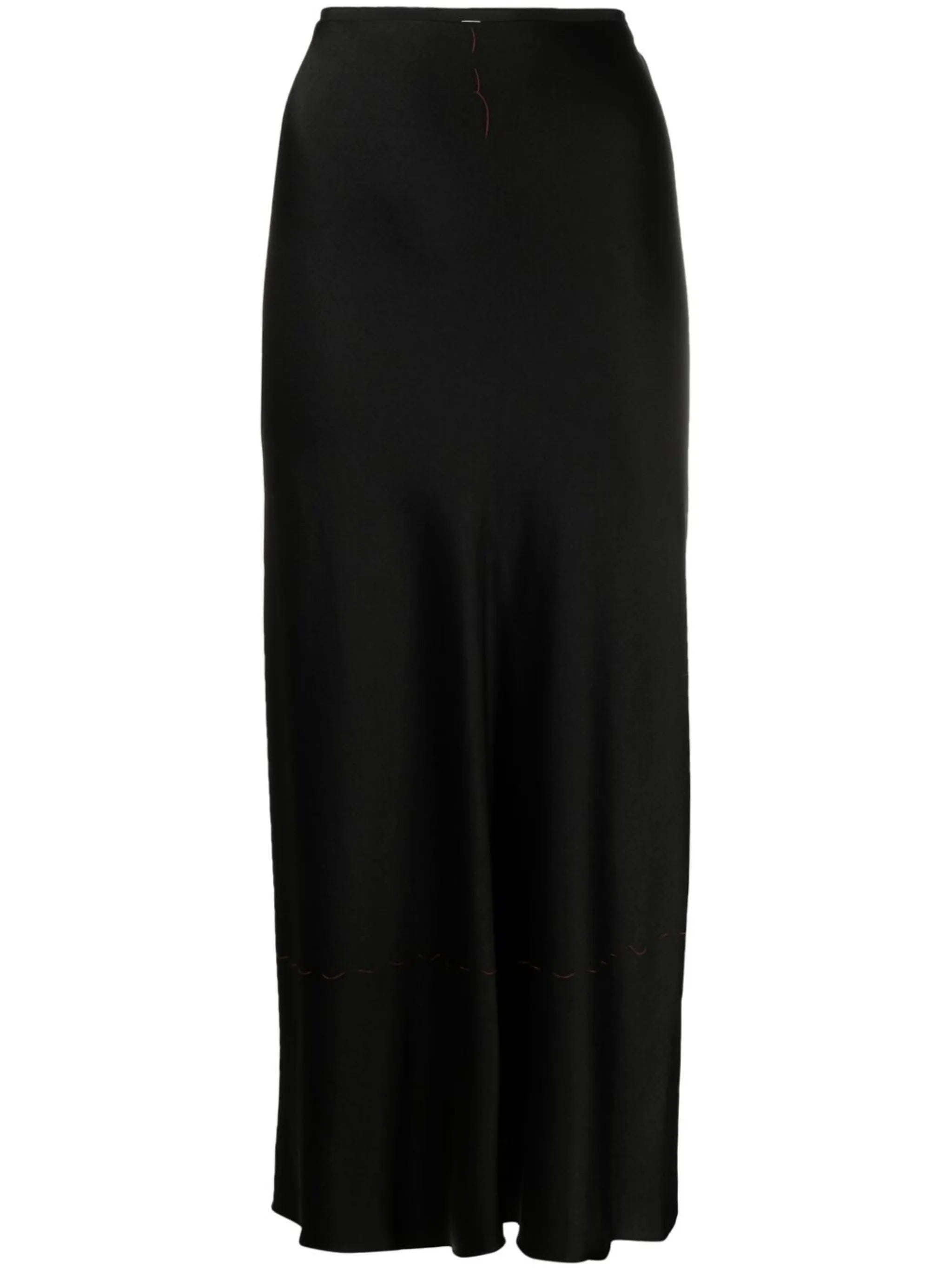 high-waisted ankle-length skirt