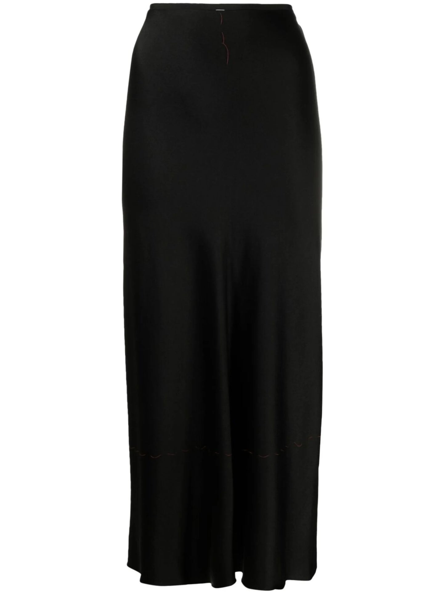 high-waisted ankle-length skirt