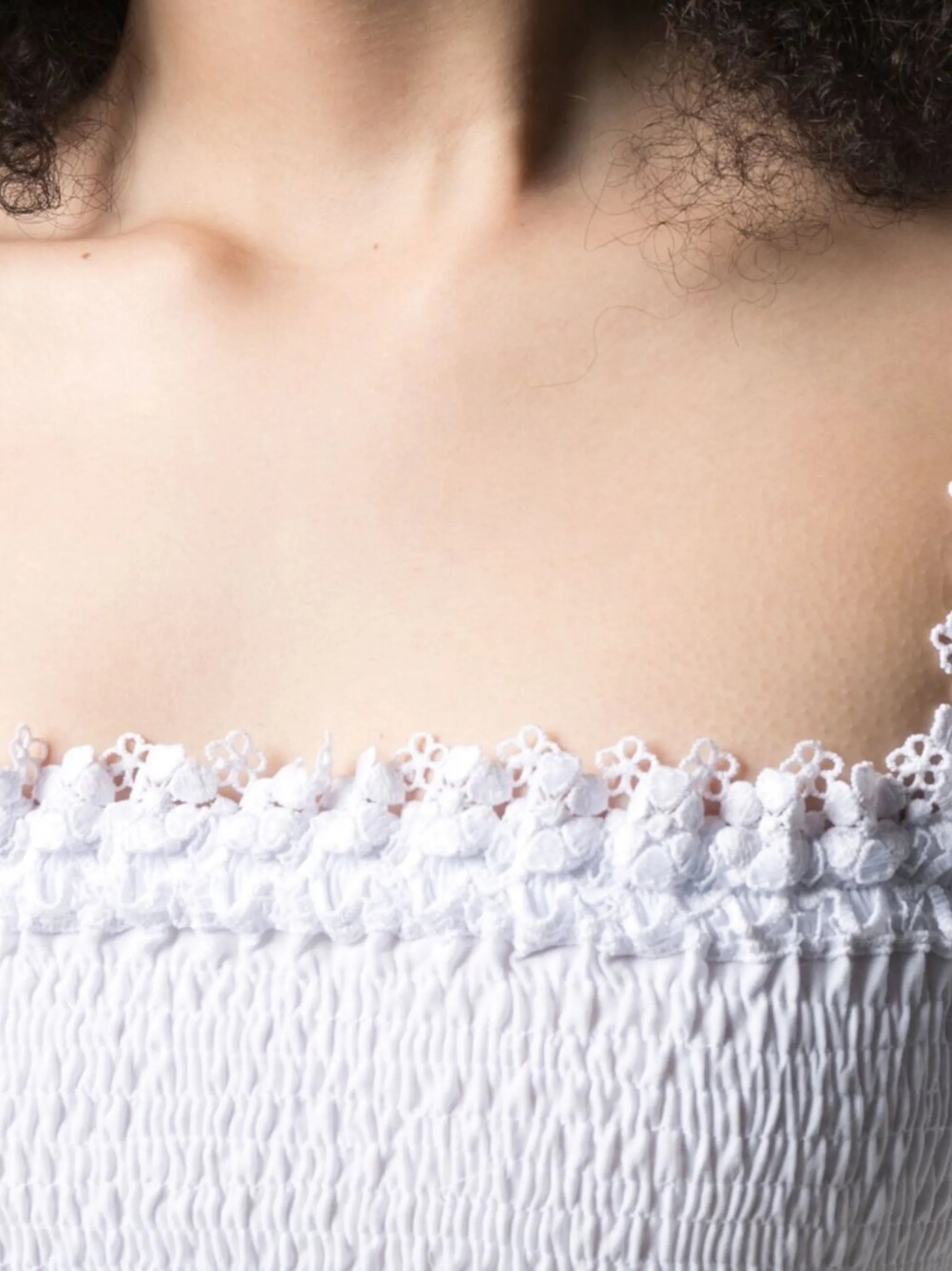 ruched-effect crop top