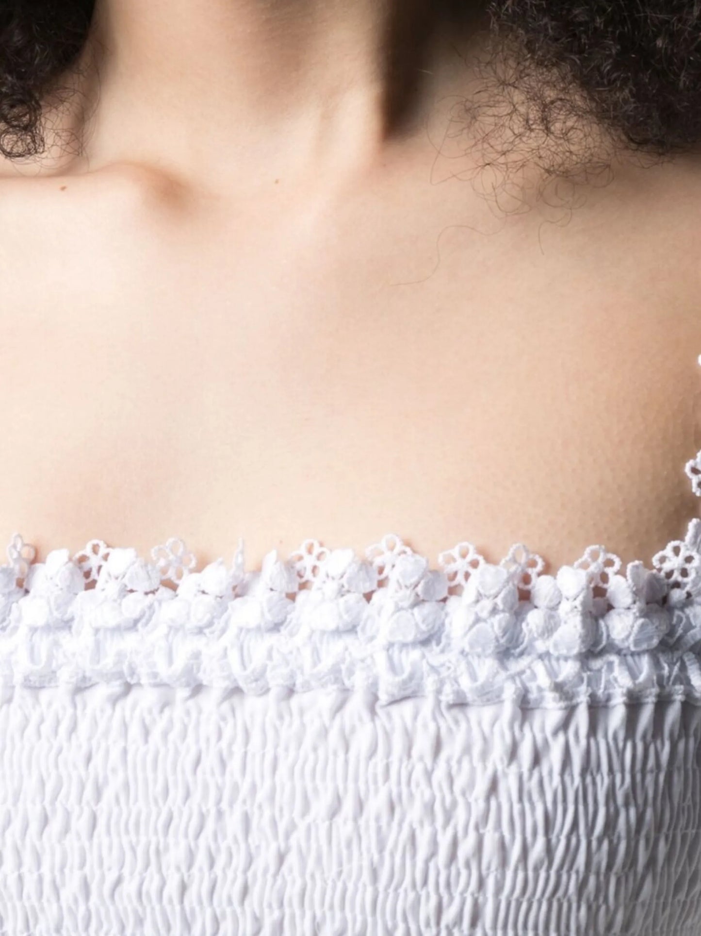 ruched-effect crop top