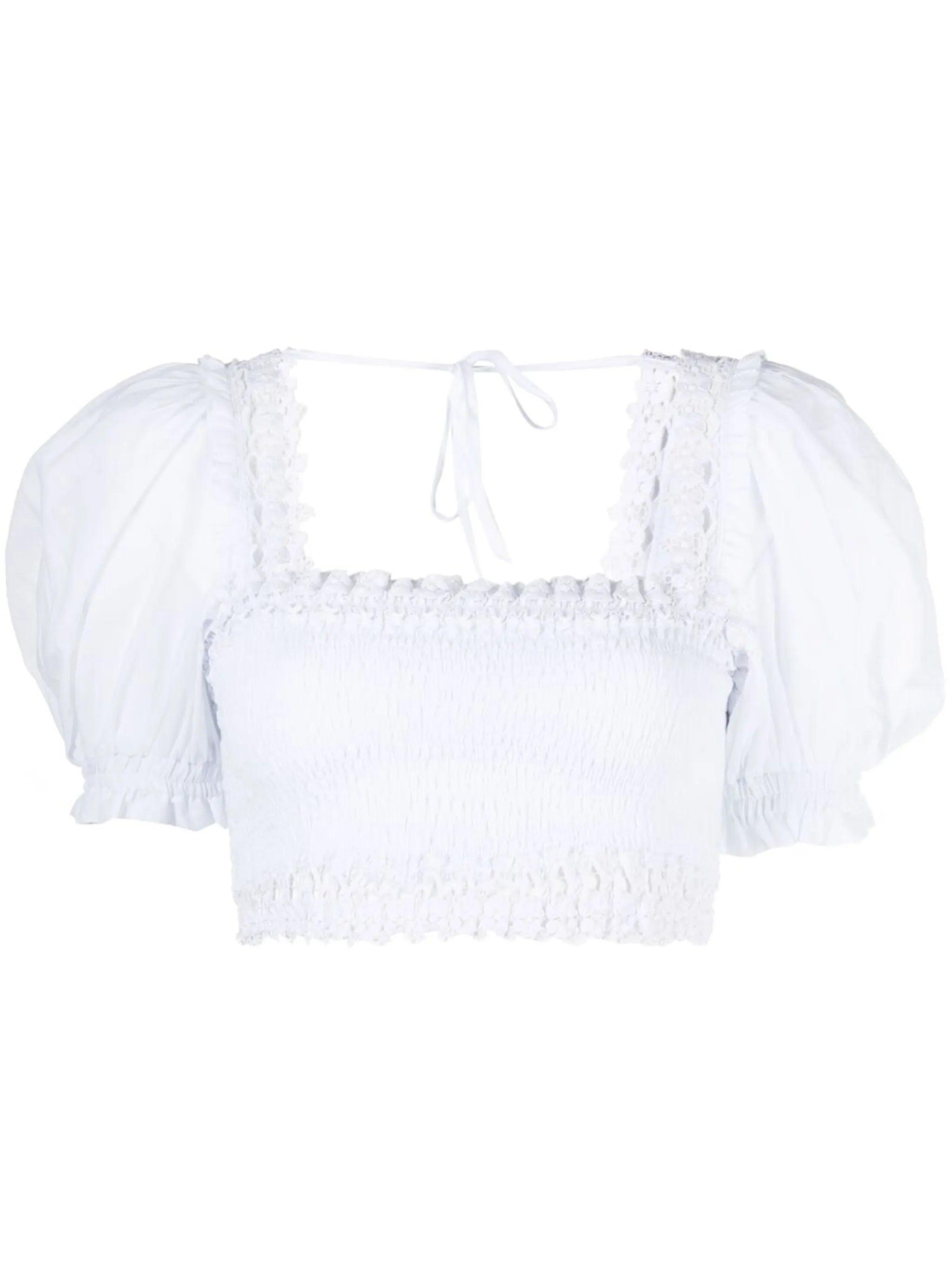 ruched-effect crop top
