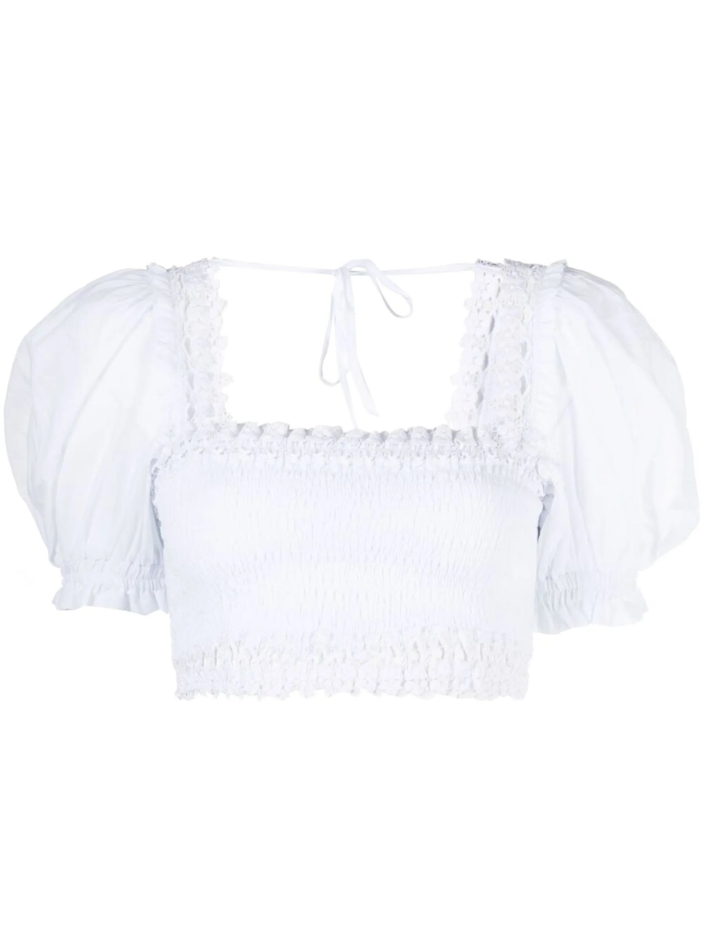 ruched-effect crop top