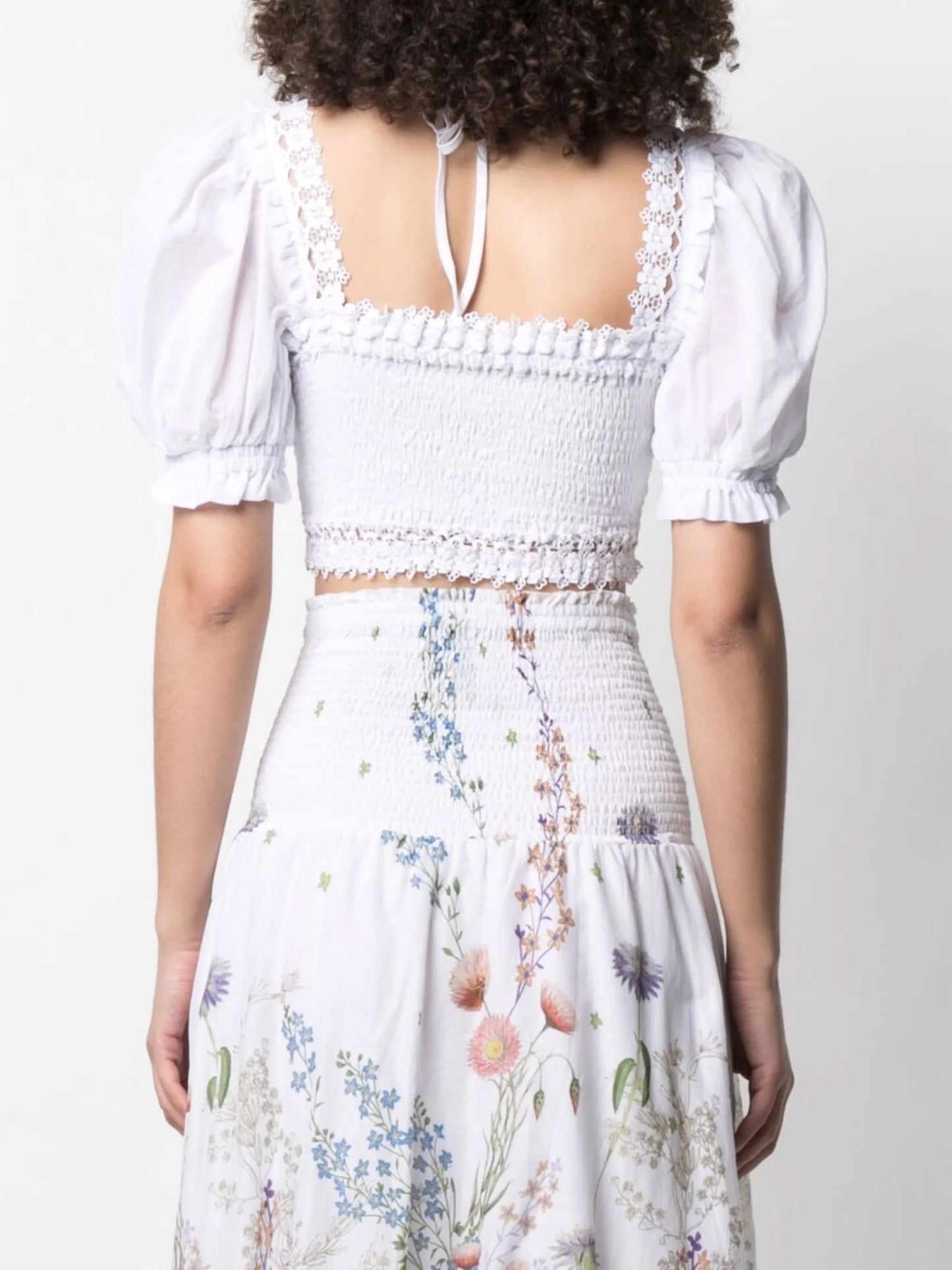 ruched-effect crop top