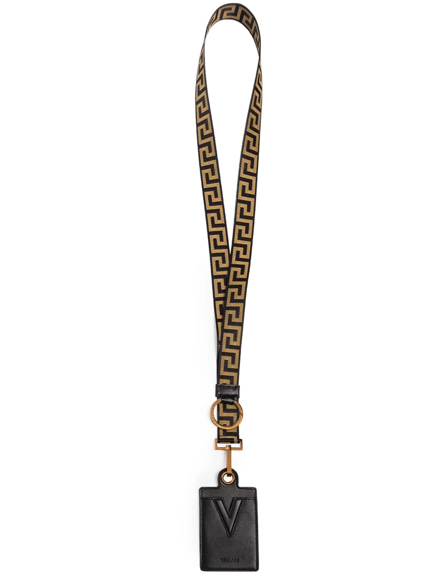 V Greca strap cardholder