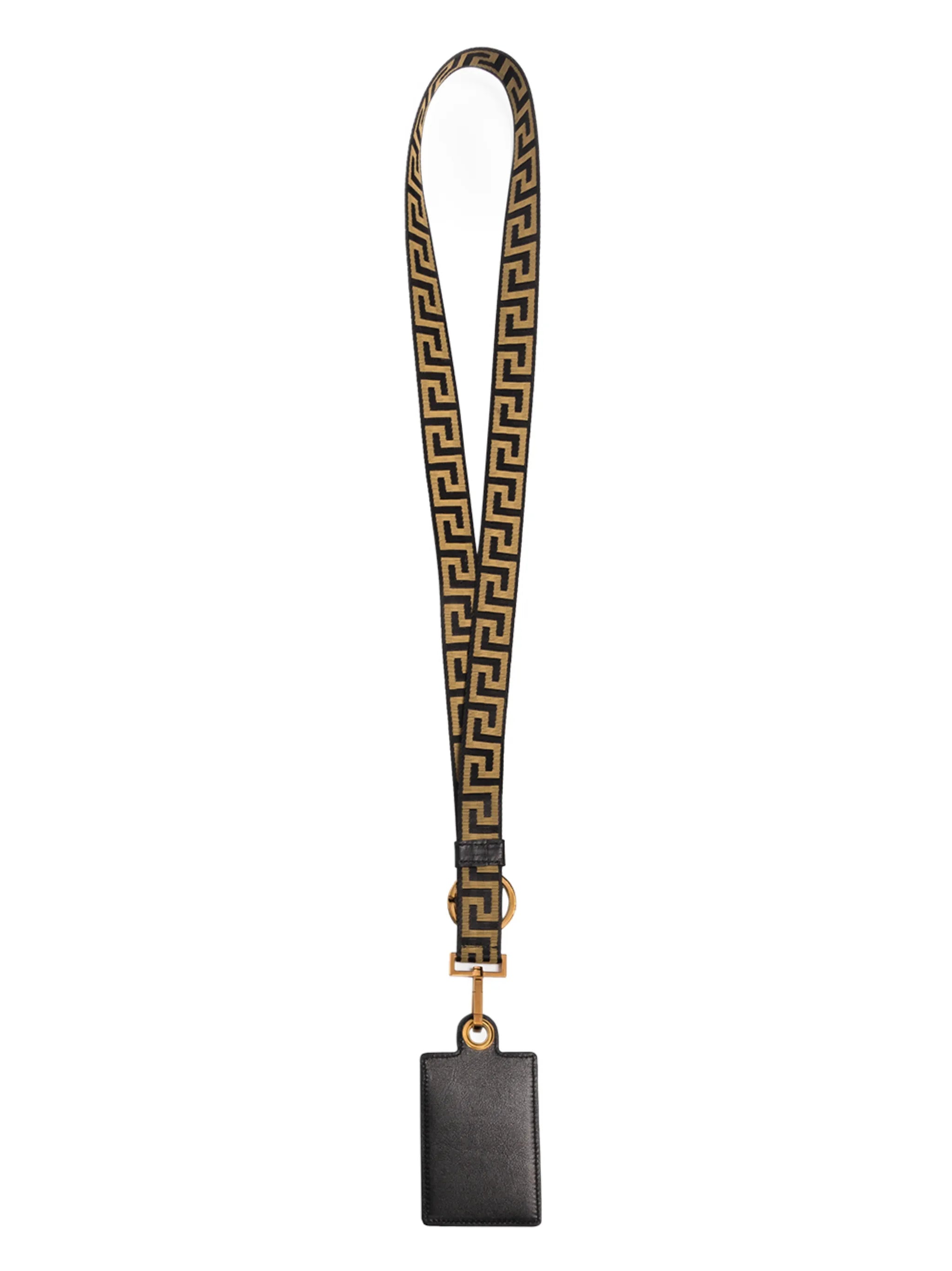 V Greca strap cardholder