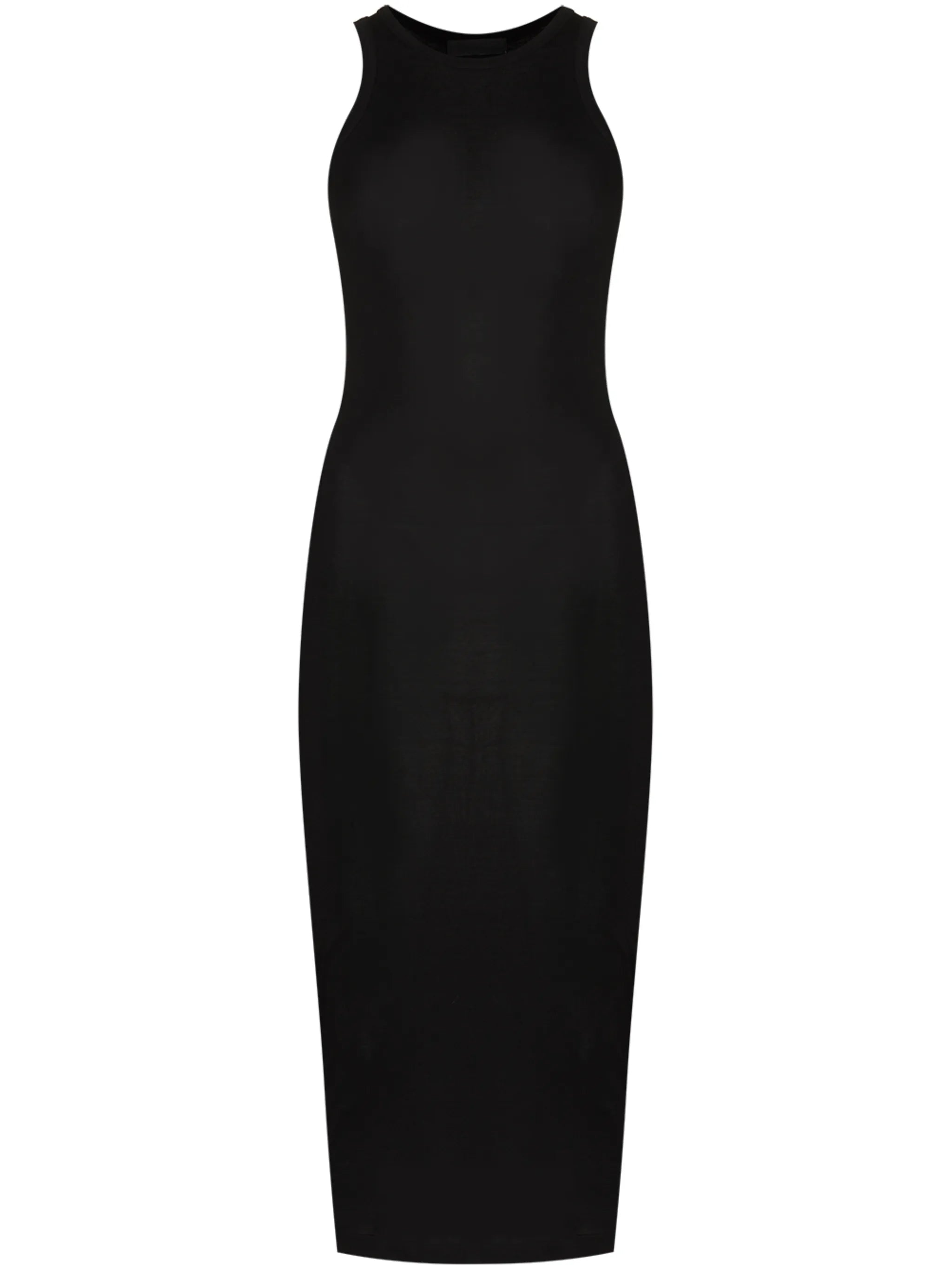sleeveless ribbed midi dress