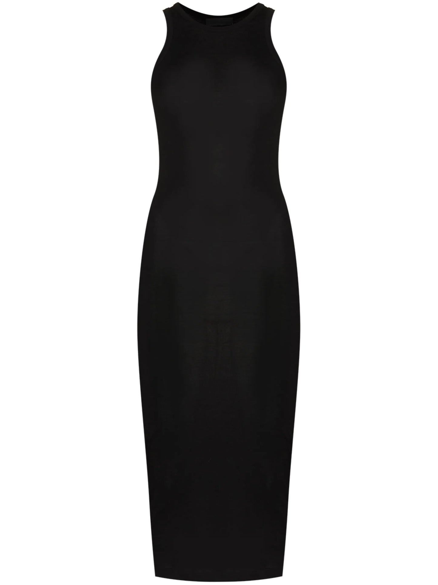 sleeveless ribbed midi dress