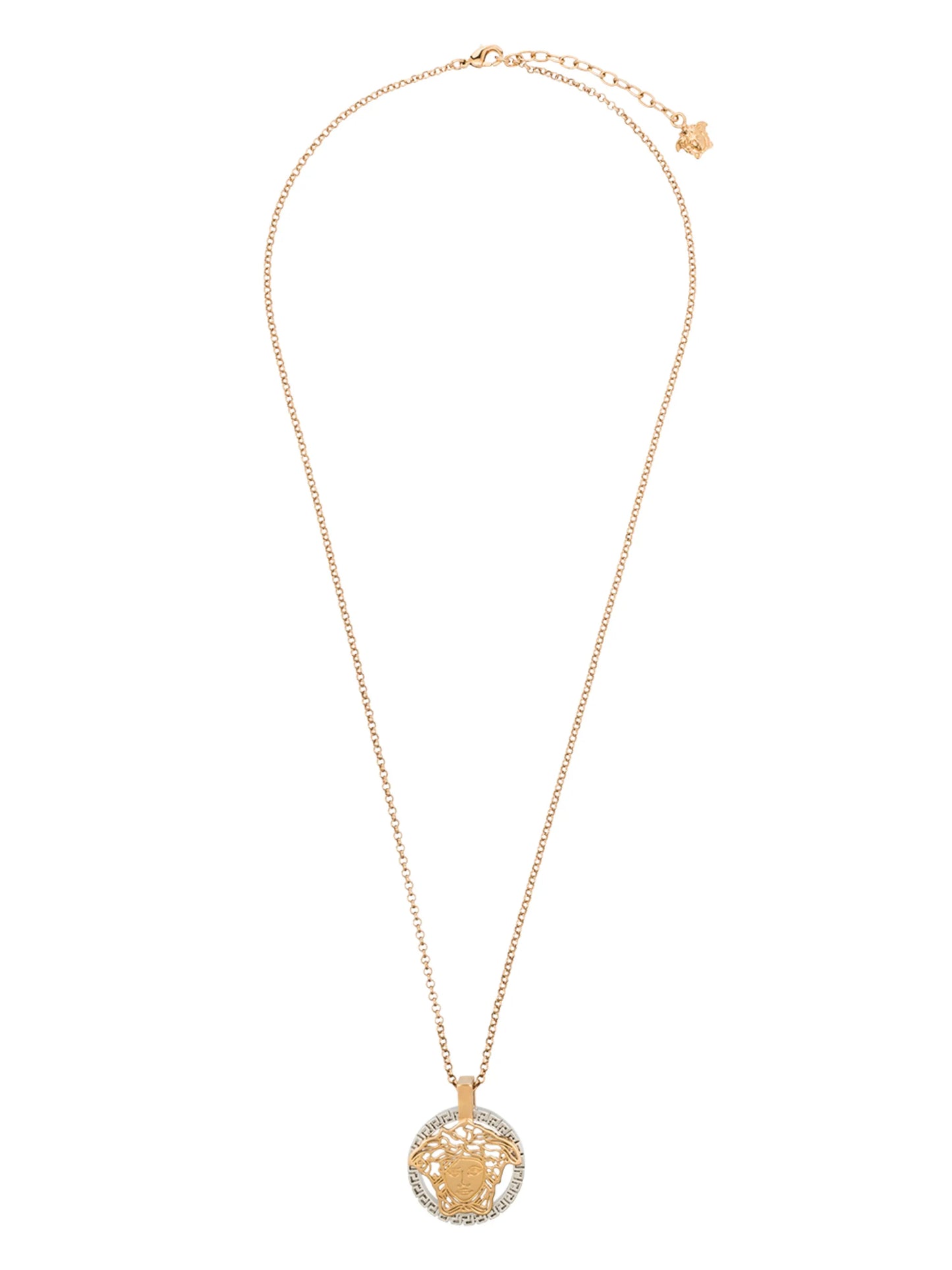 two-tone Medusa pendant necklace