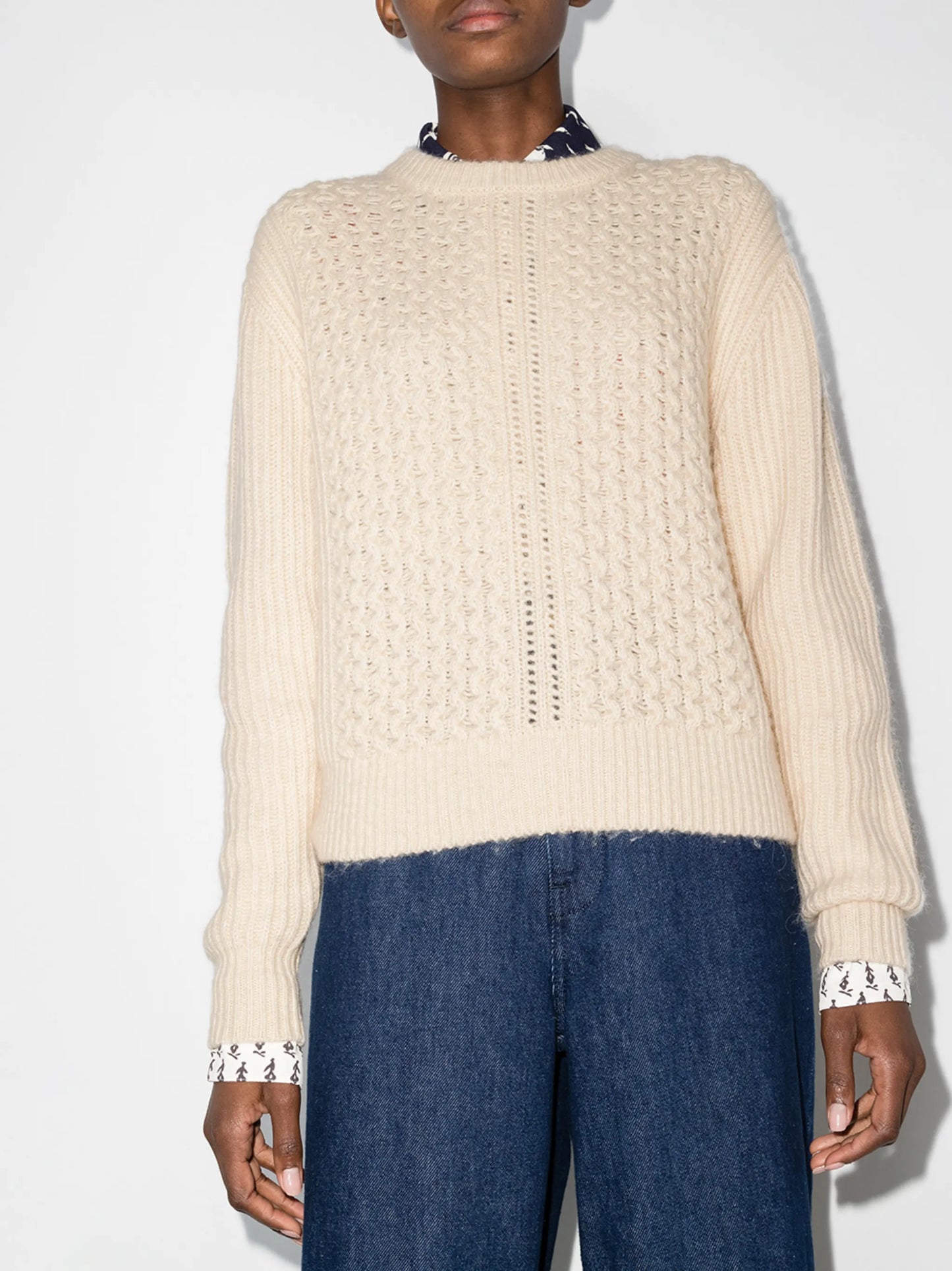 textured knit jumper