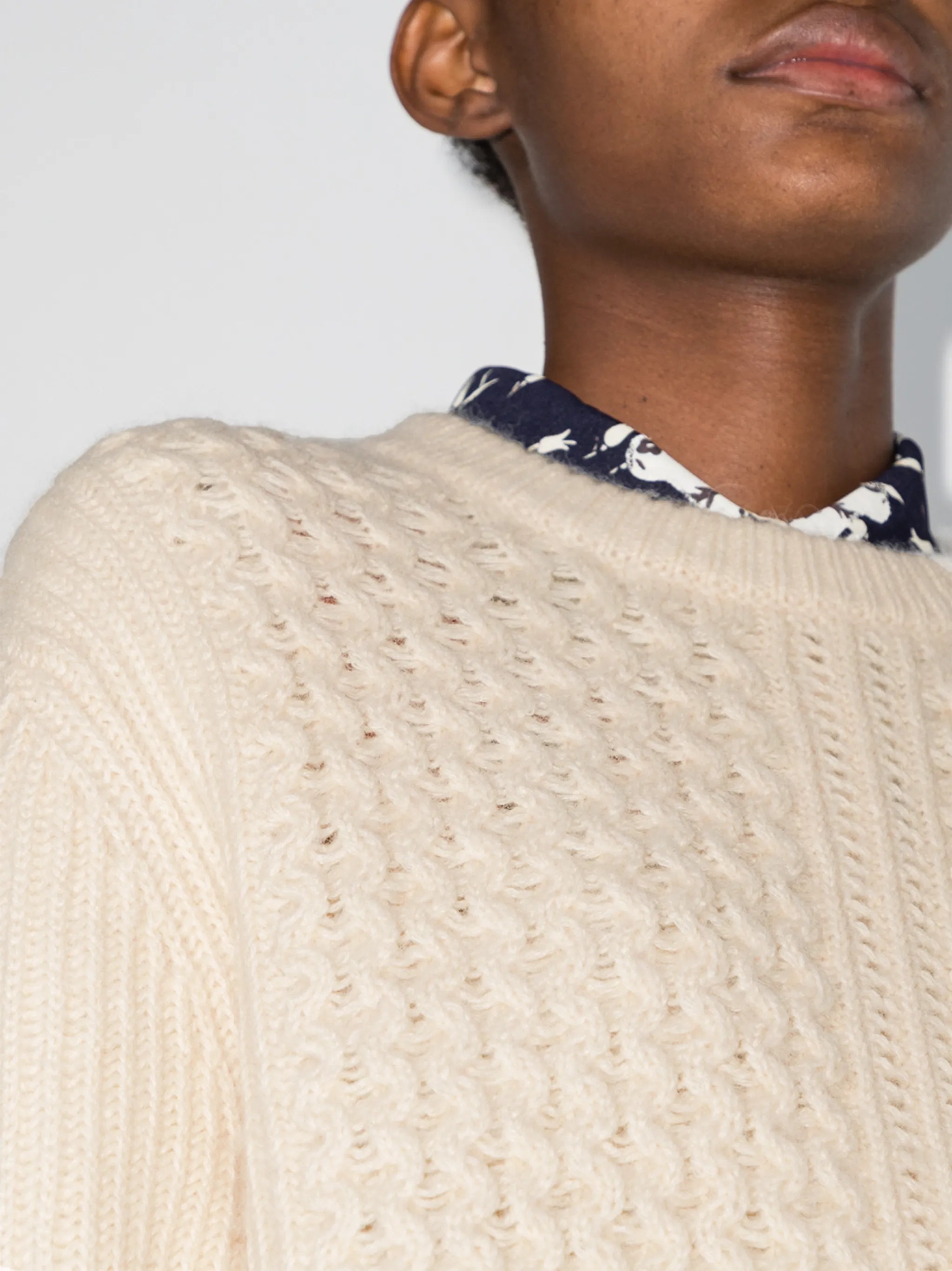textured knit jumper