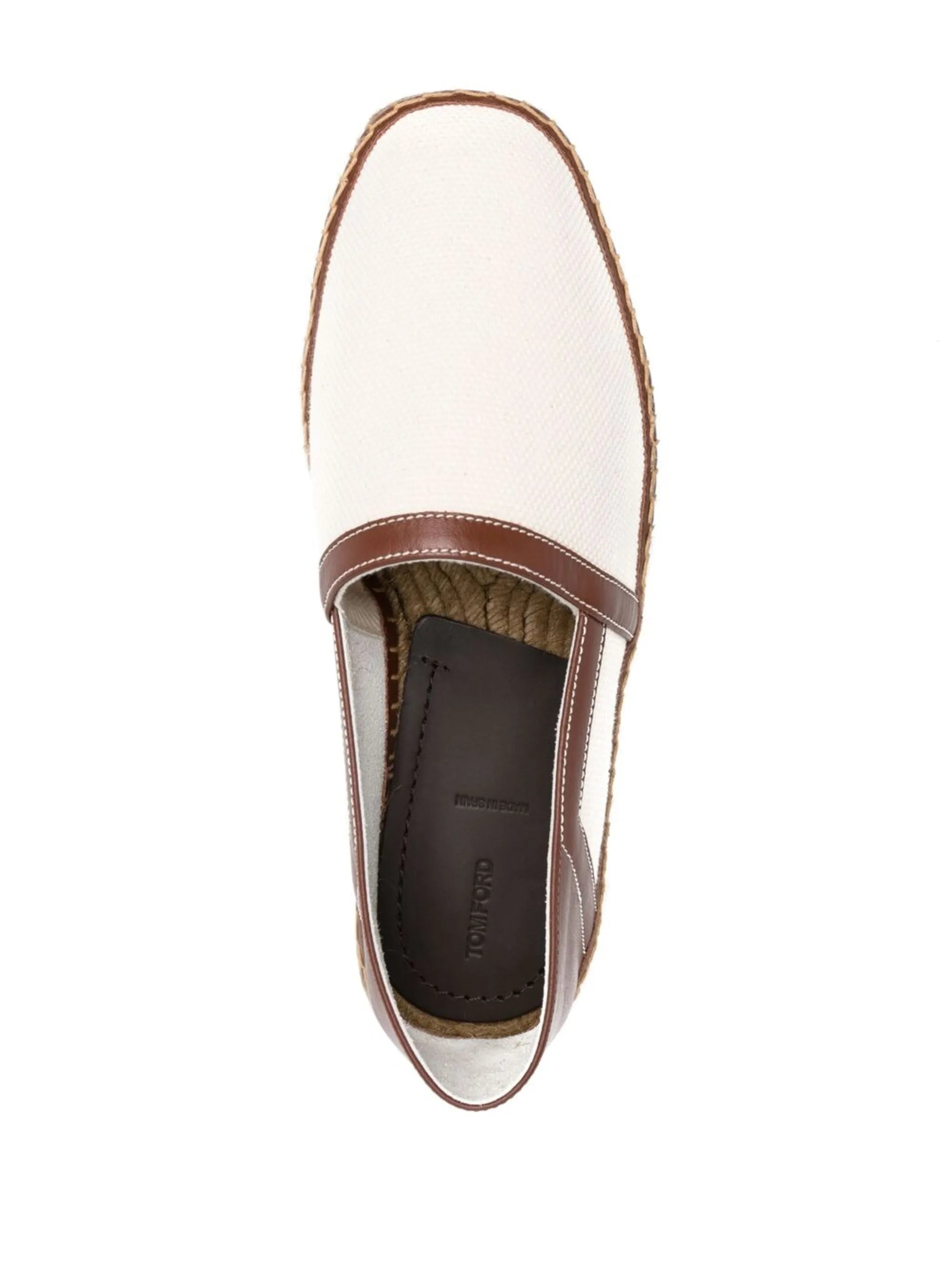 two-tone raffia-sole espadrilles