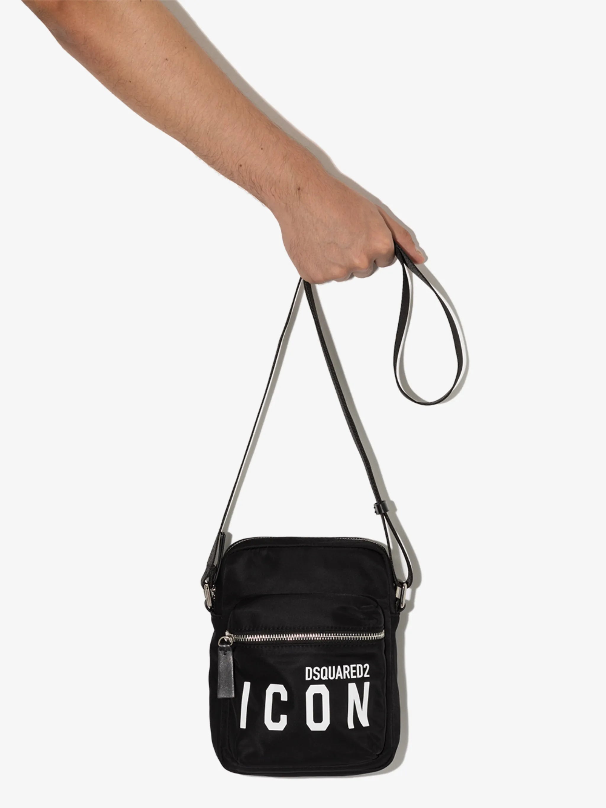 Icon-print messenger bag