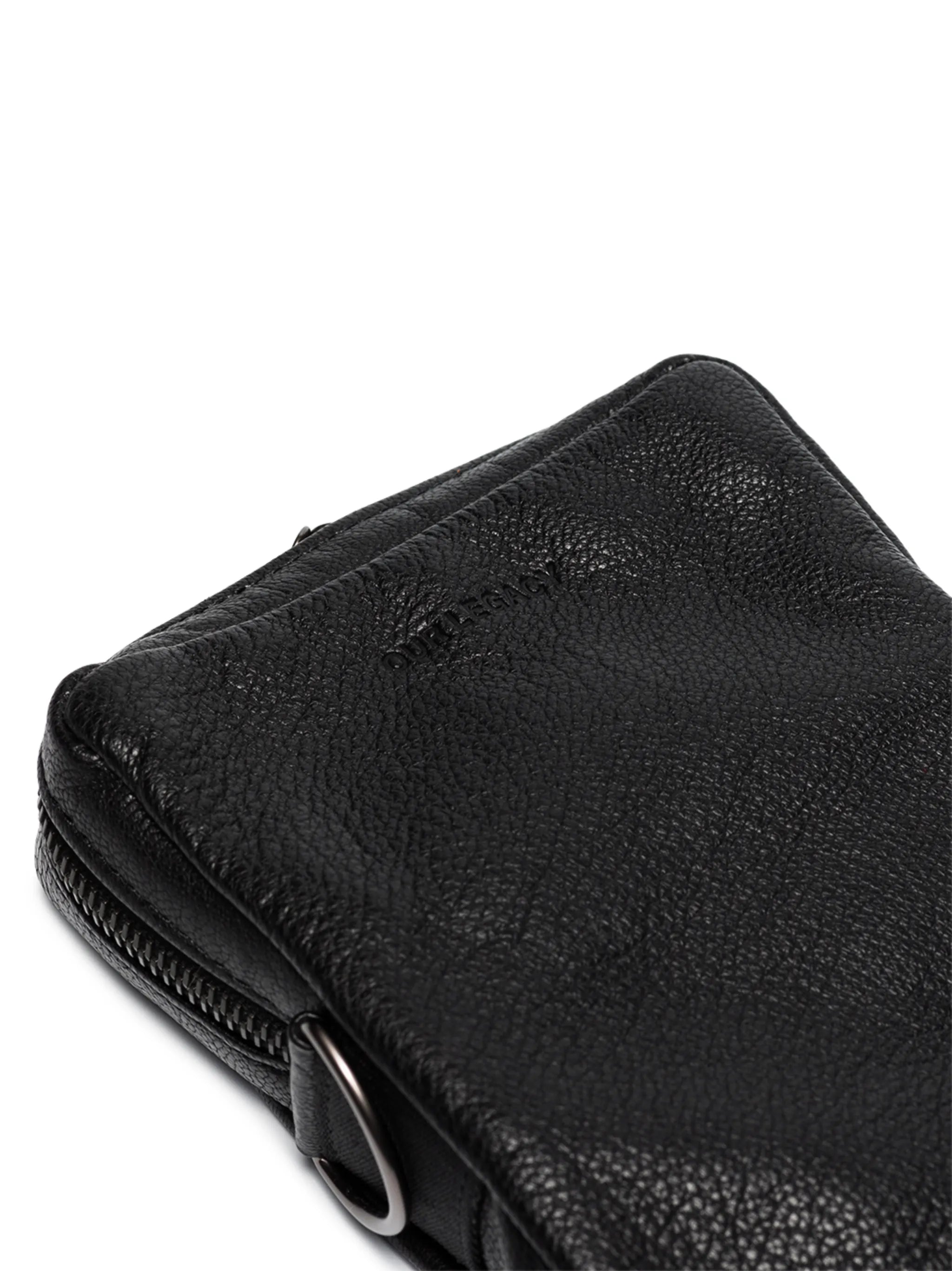 Delay leather messenger bag