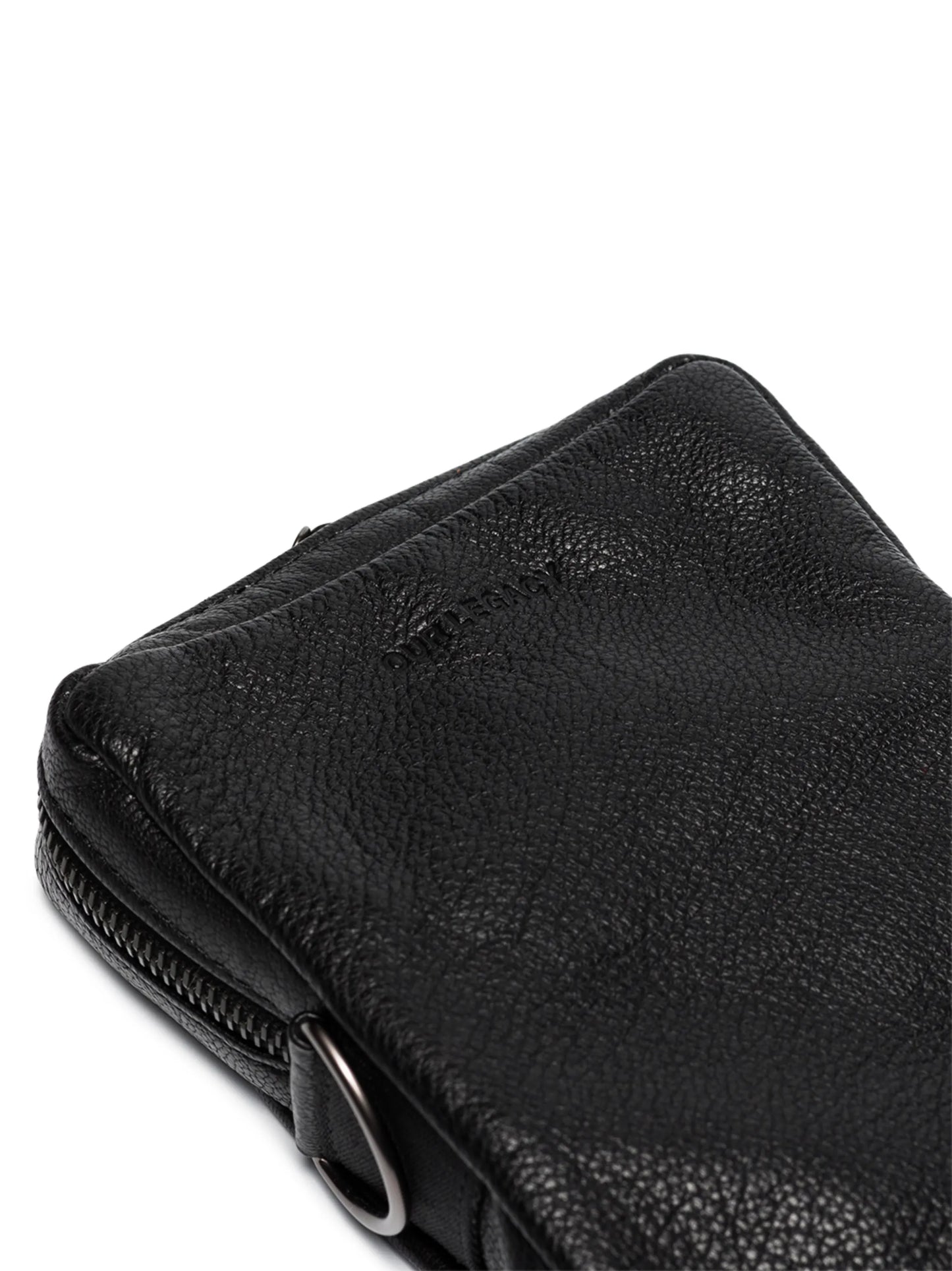 Delay leather messenger bag