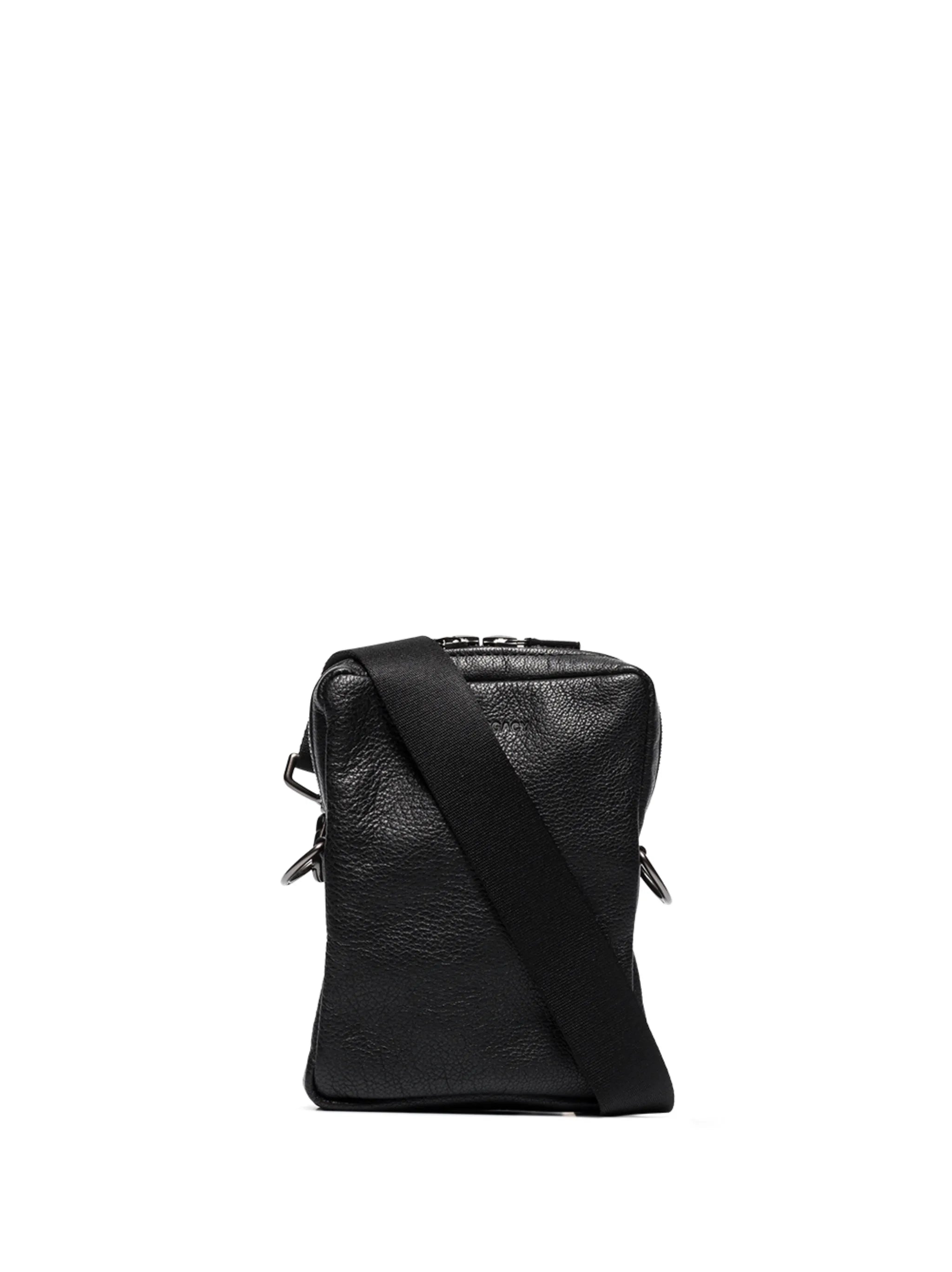 Delay leather messenger bag