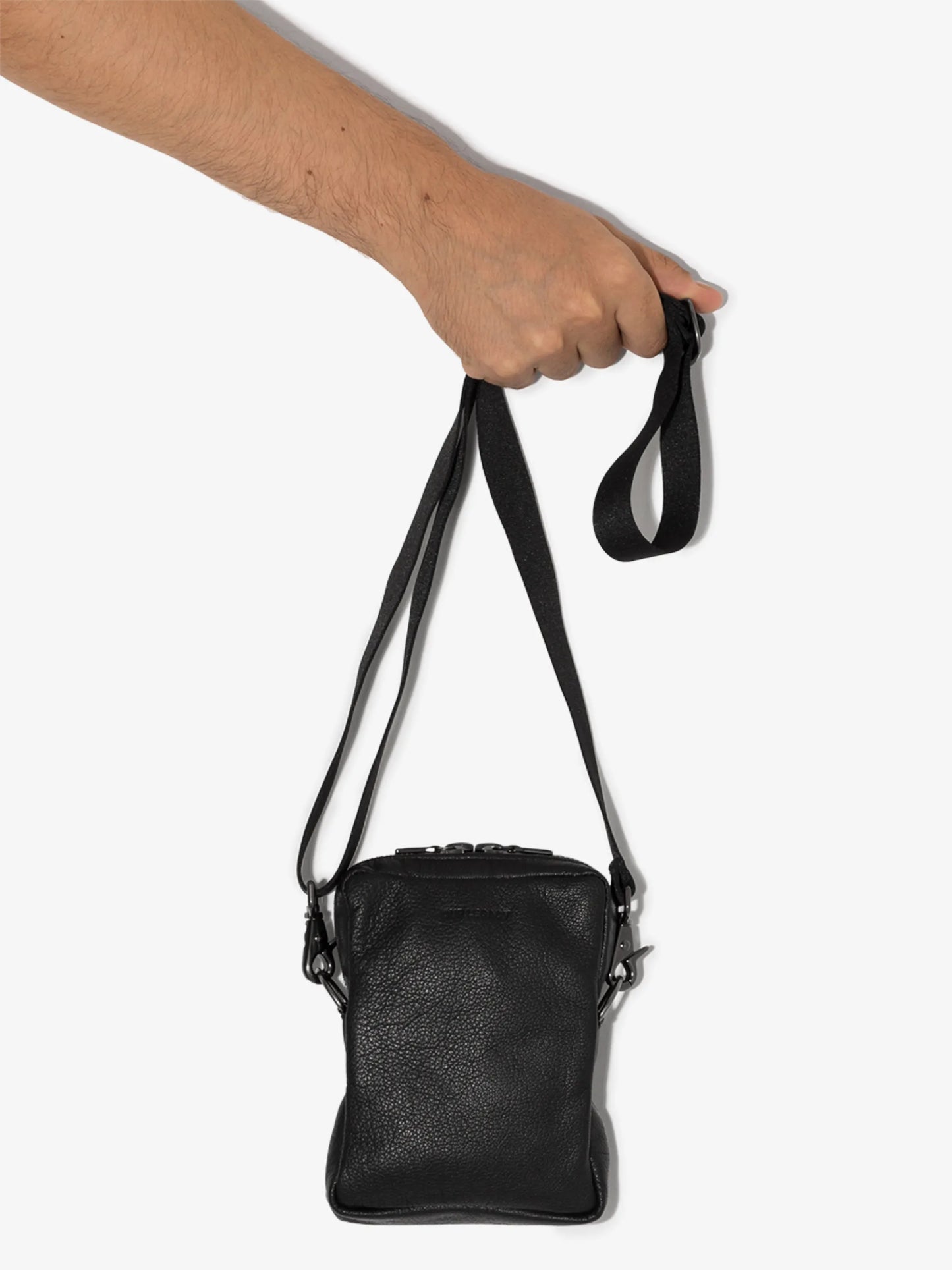 Delay leather messenger bag