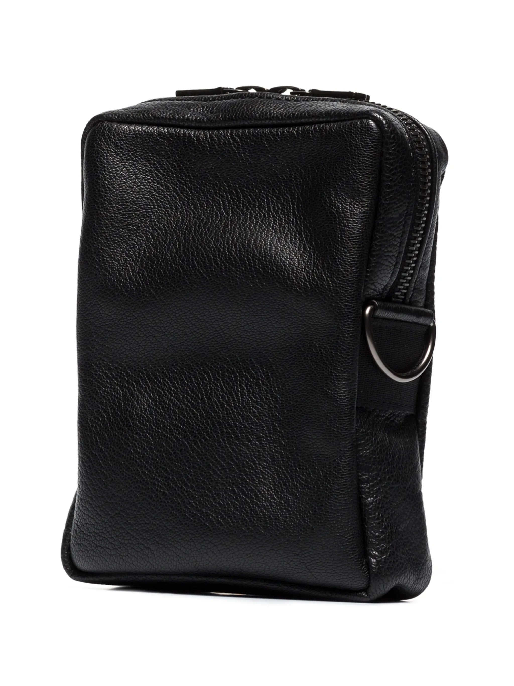 Delay leather messenger bag