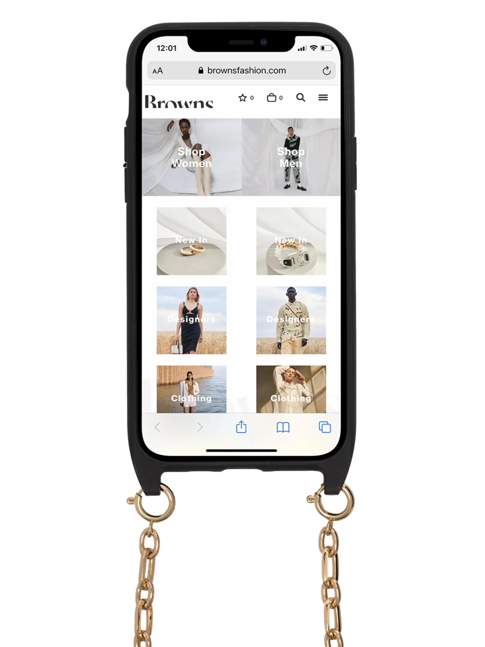 iPhone 11 logo print chain cover