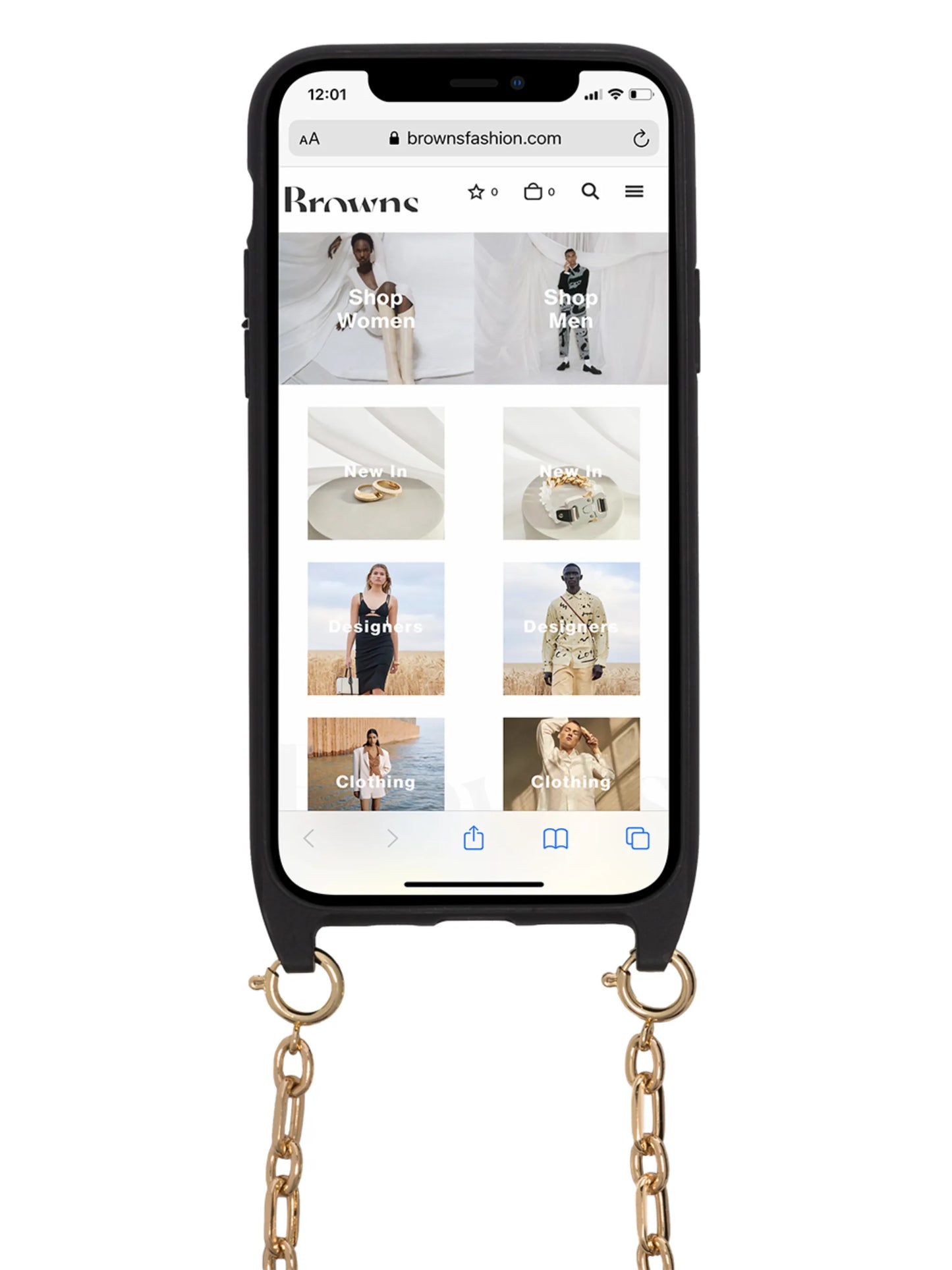 iPhone 11 logo print chain cover