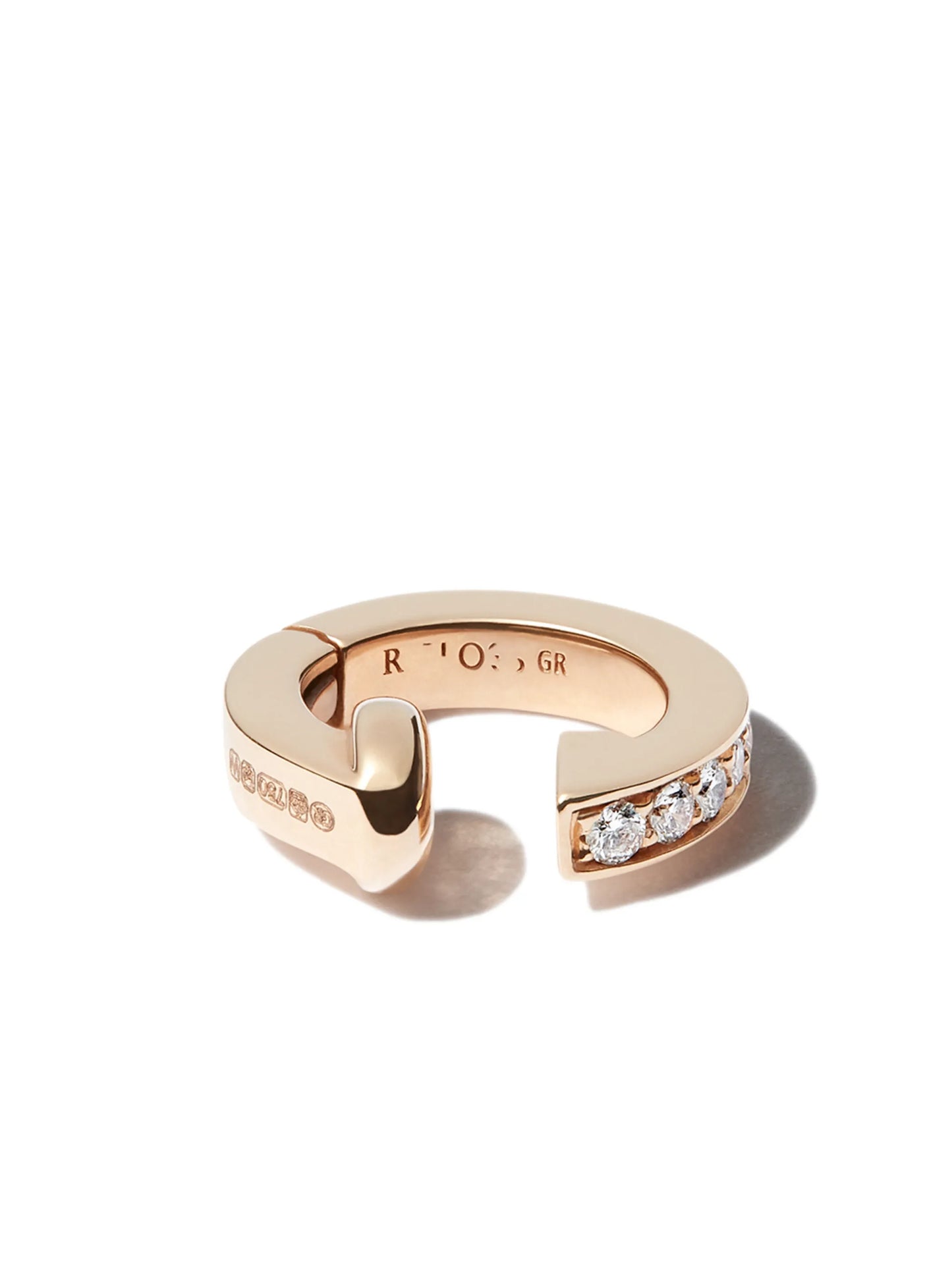 18kt yellow gold Berbere diamond ear cuff