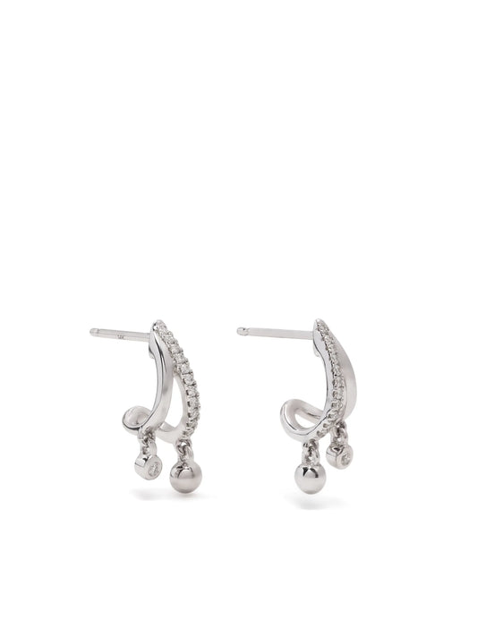 14kt white gold Poppy Rae diamond drop earrings