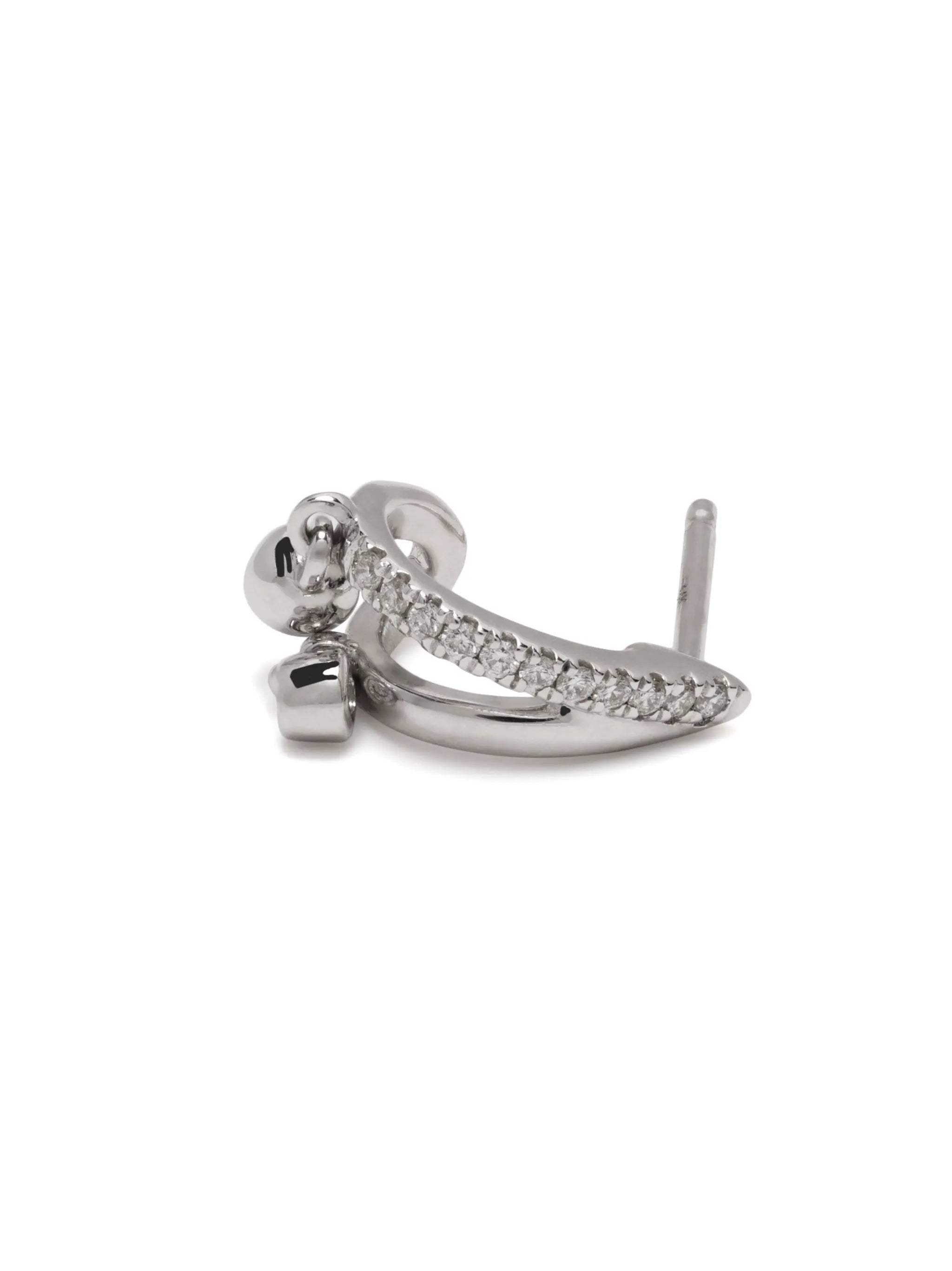14kt white gold Poppy Rae diamond drop earrings