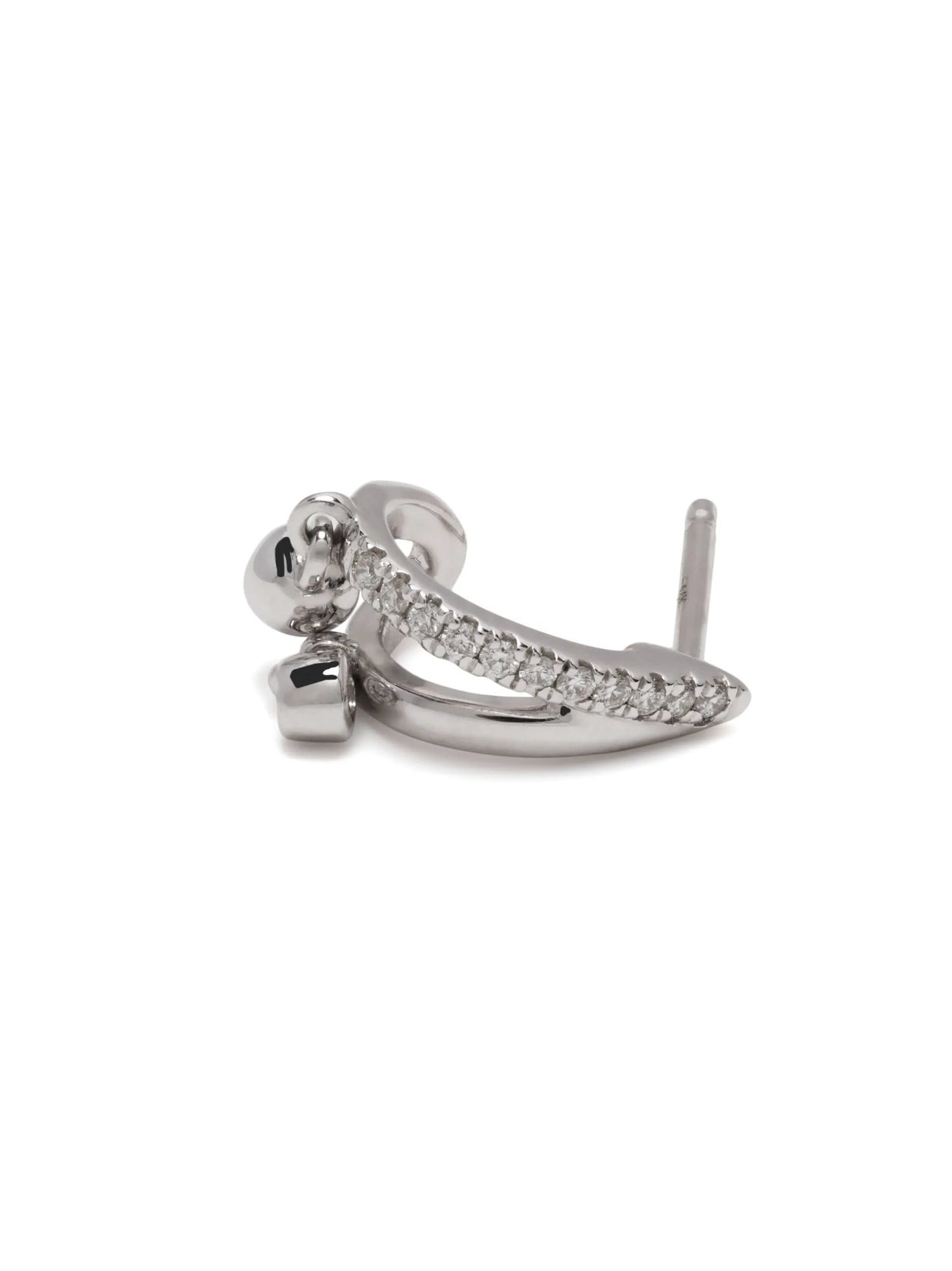 14kt white gold Poppy Rae diamond drop earrings