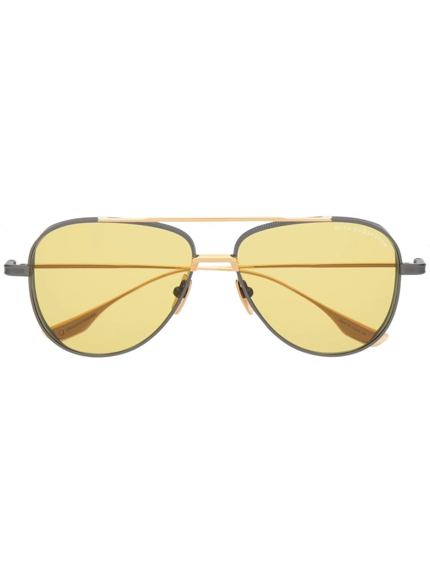 tinted-lens pilot-frame sunglasses