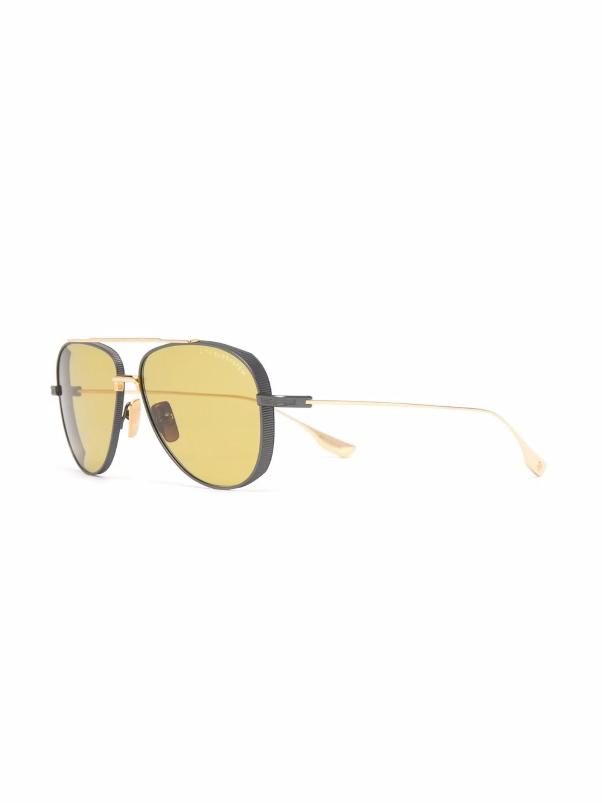 tinted-lens pilot-frame sunglasses