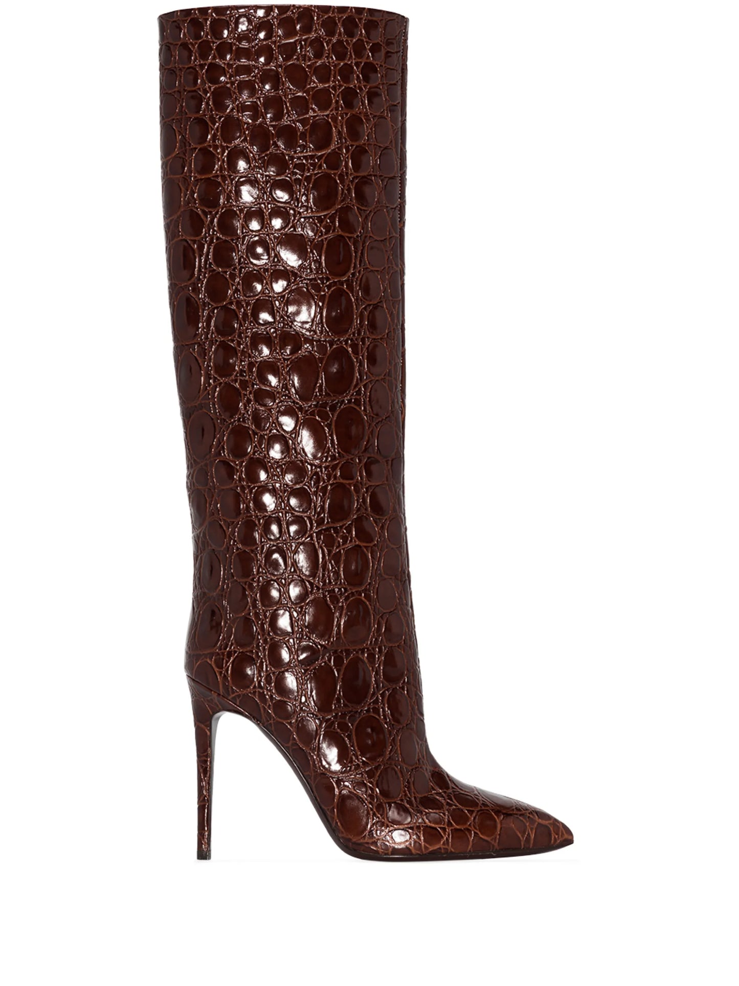 crocodile-effect 105mm knee-high boots