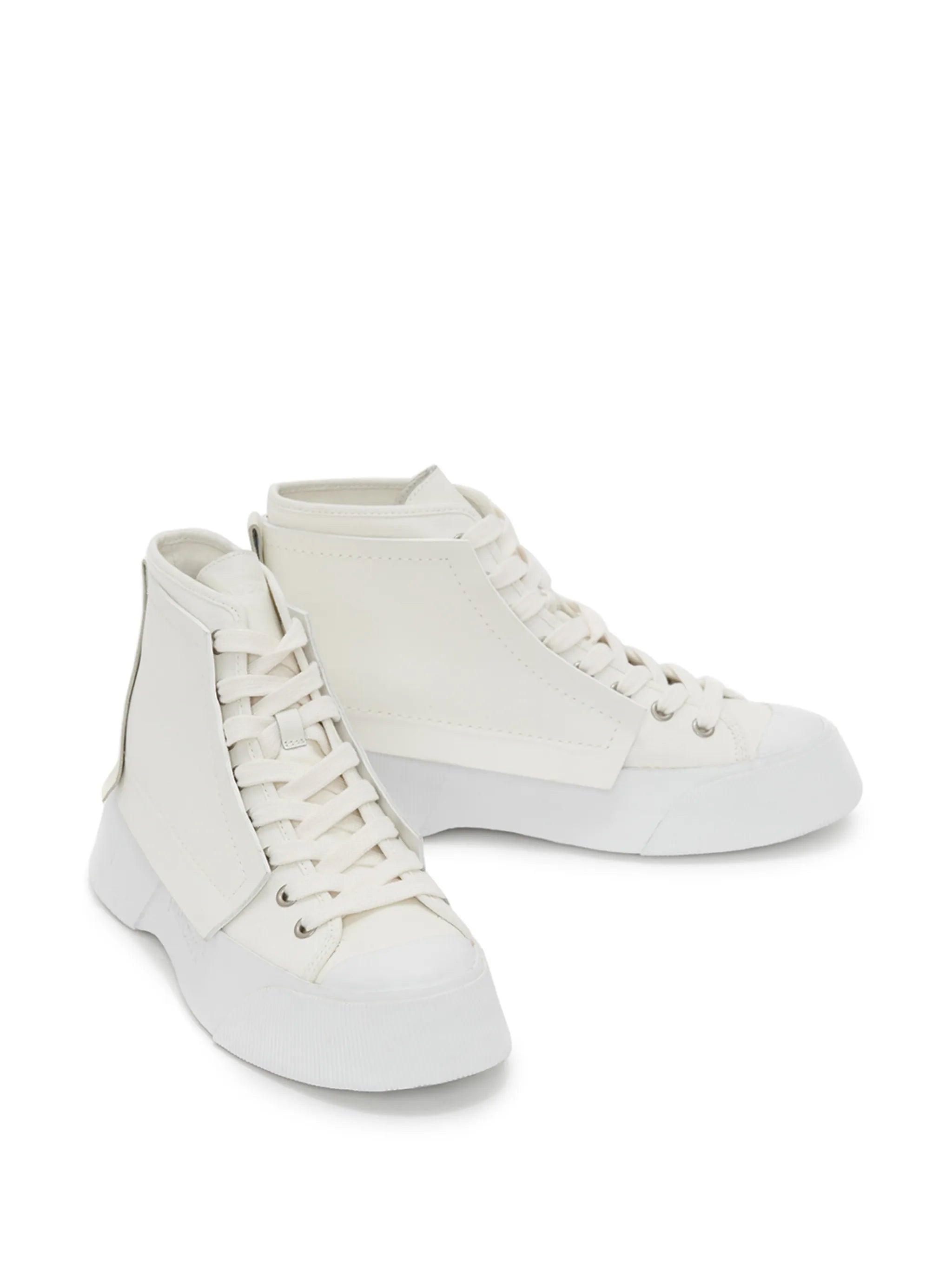 panelled high-top sneakers