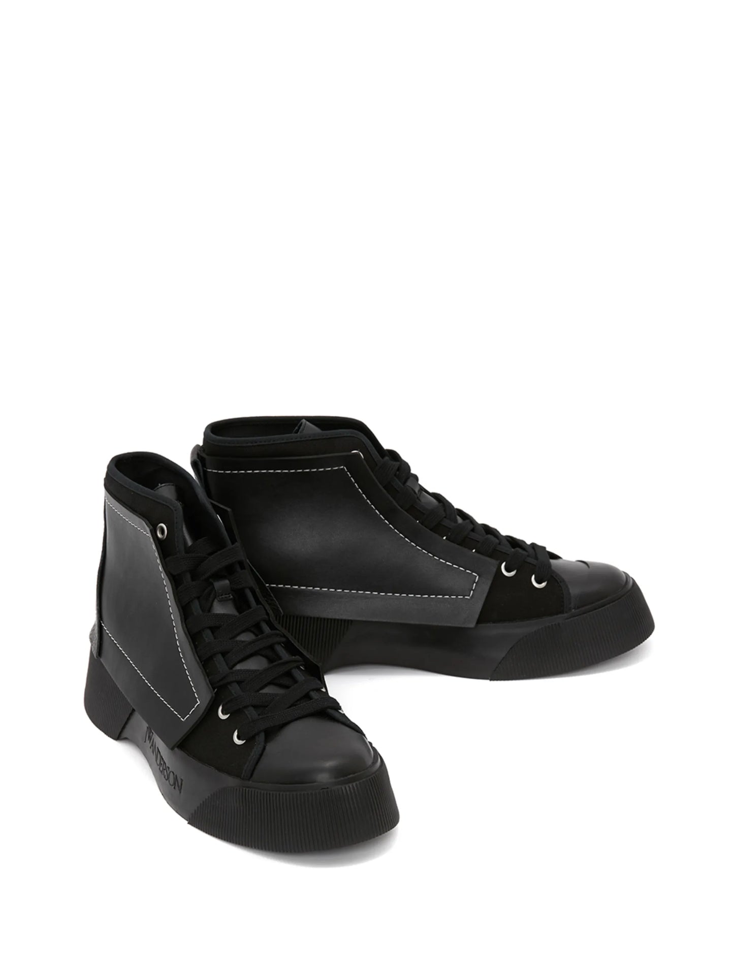 panelled high-top sneakers