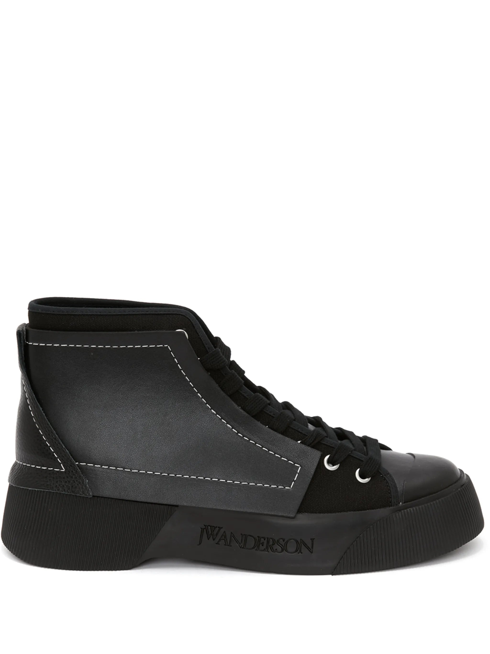 panelled high-top sneakers